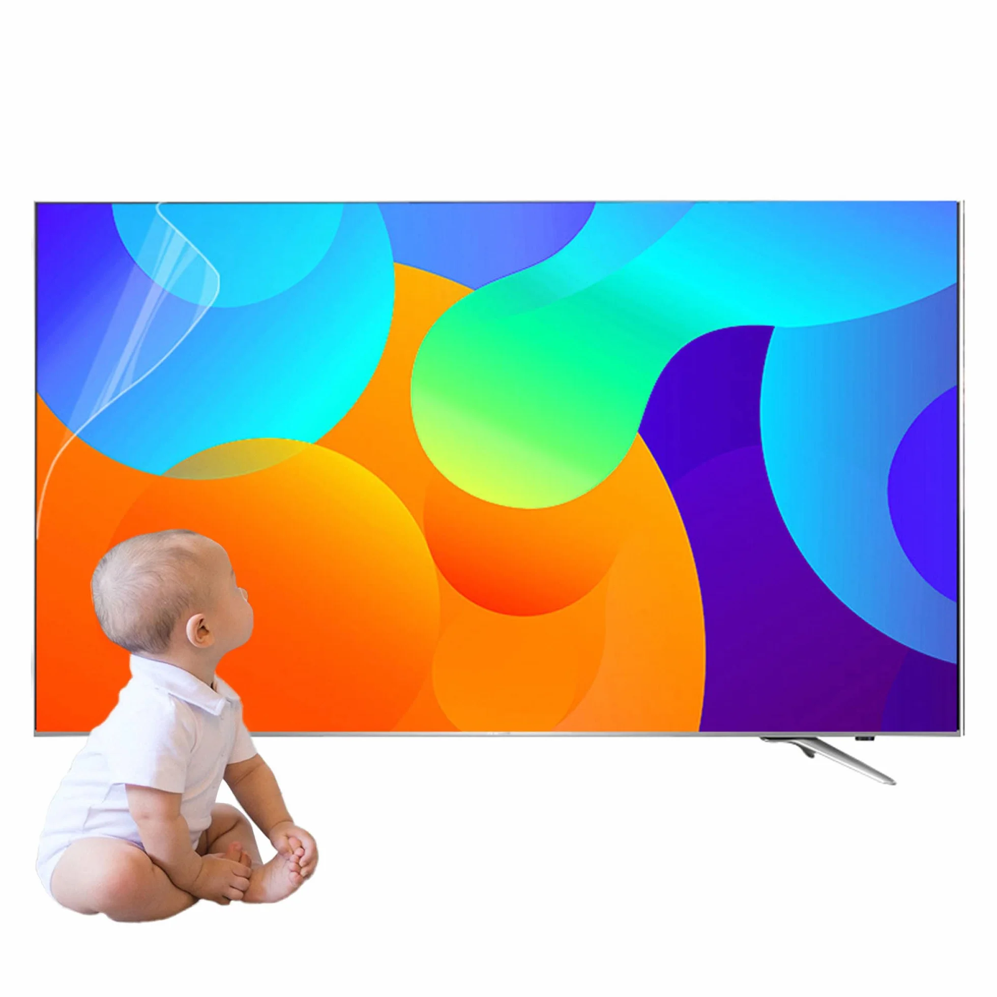 Folia ochronna na ekran telewizora 32 do 75 cali, matowa, przeciwodblaskowa, antyodblaskowa, niebieska, antypromieniująca/odporna na zarysowania/odciski palców, do LCD, LED, 4K OLED i QLED HDTV