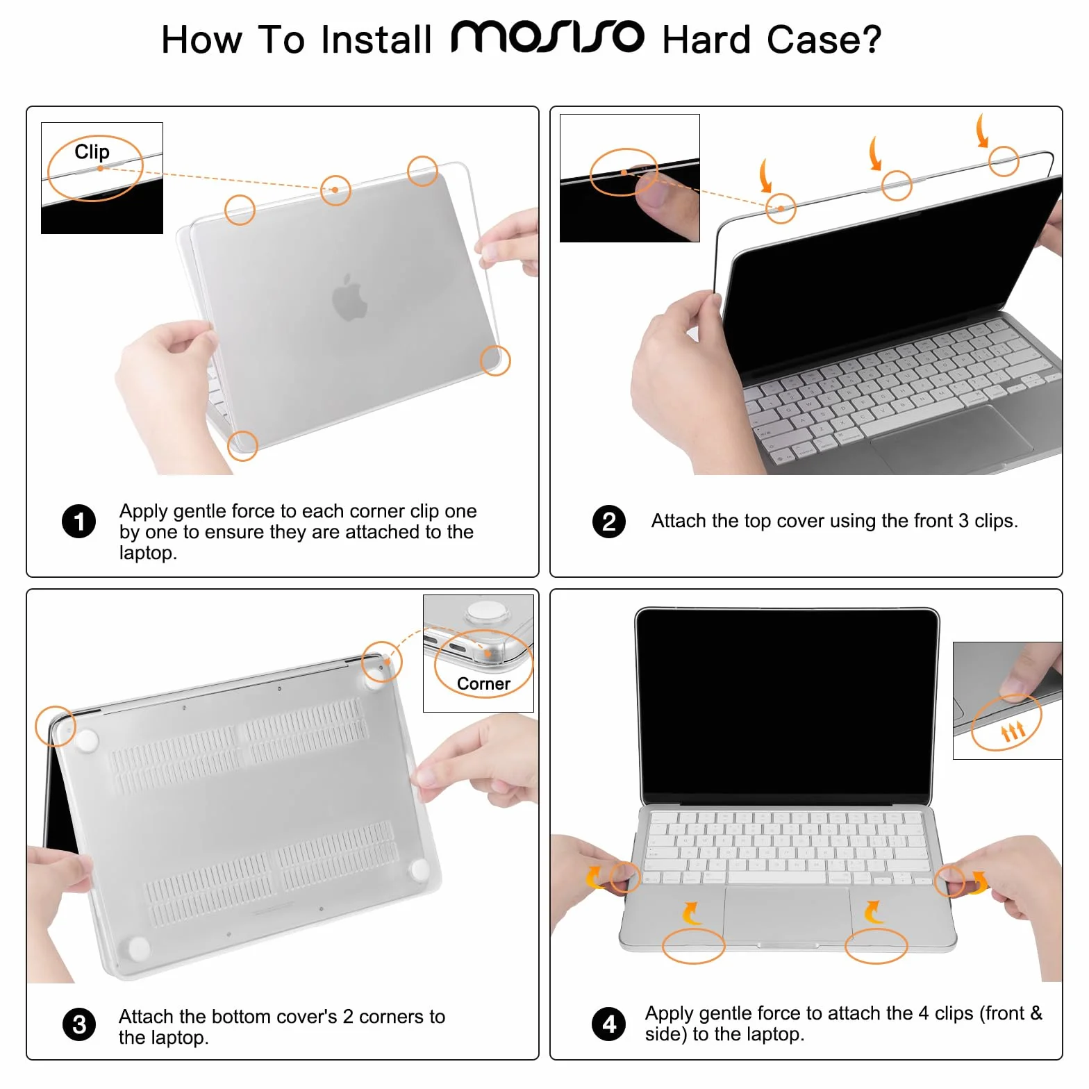 MOSISO Etui kompatybilne z MacBook Neo 13", pokrowiec A3404 2026, z chipem A18 Pro, wyświetlaczem Liquid Retina Case, klawiaturą i klawiaturą, przezroczyste