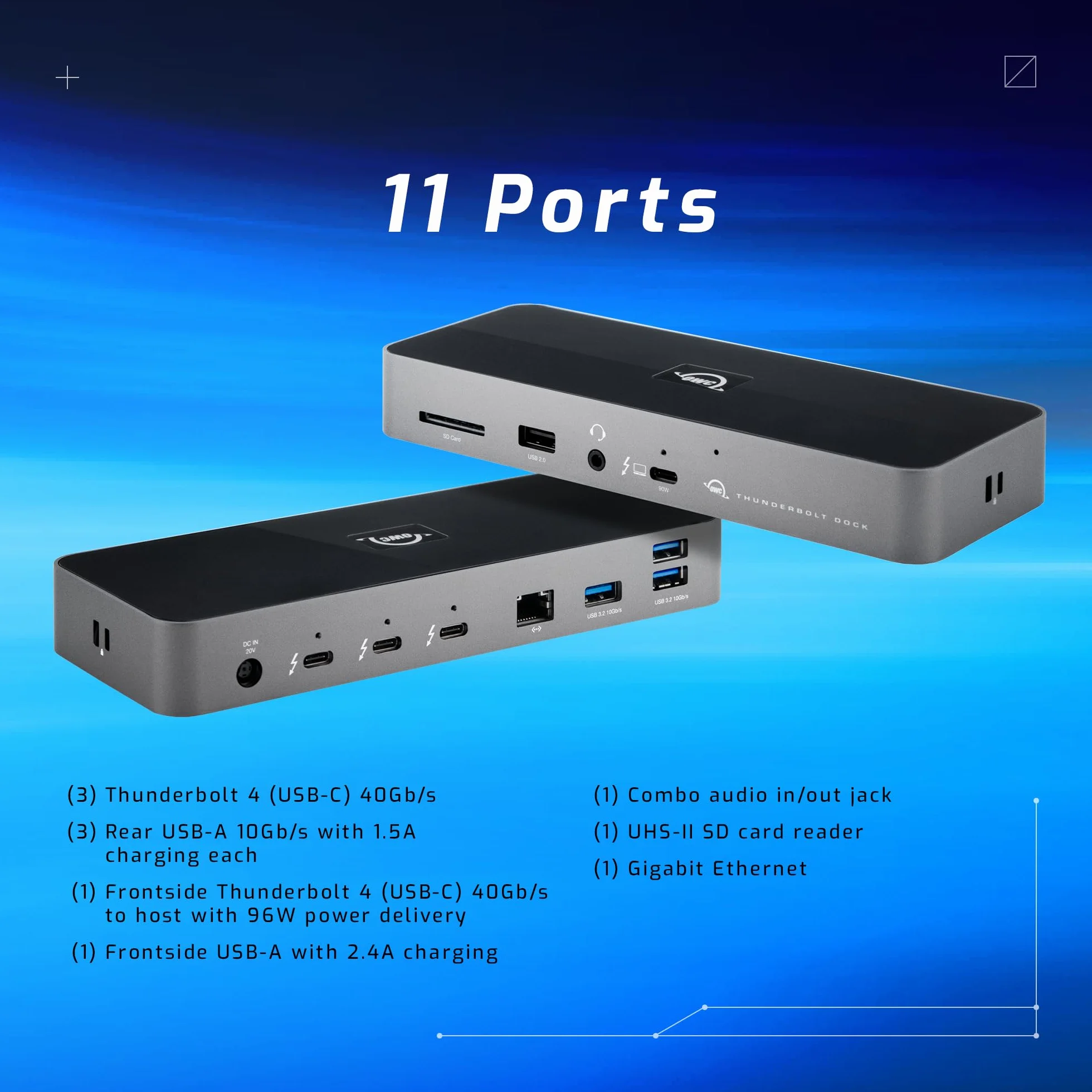 Owc Thunderbolt 4 OWCTB4DOCK Stacja Dokująca Usb, Space Grey, 9 x 23 x 14 mm