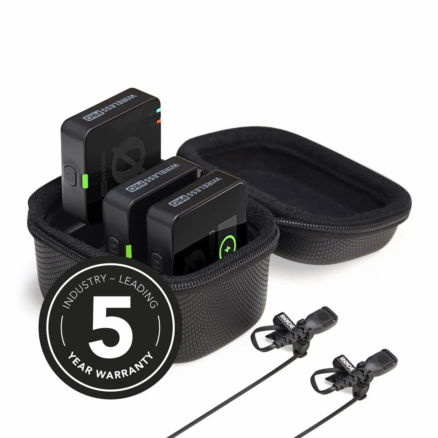 Rode Wireless Pro zestaw mikrofonowy z adapterem ręcznym Interview GO i keepdrum futrzaną ochroną przed wiatrem