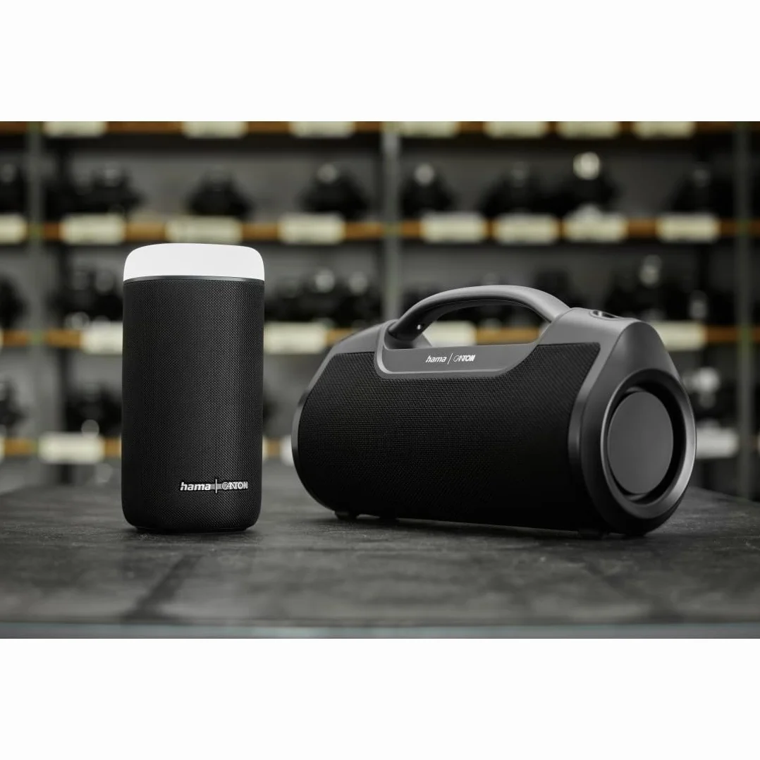 Hama Głośnik Bluetooth, 30 W (wodoodporny IPX4, efekty świetlne LED, 12 godzin pracy na baterii, mały głośnik Bluetooth, muzyka Bluetooth, pudełko na imprezy Bluetooth,
