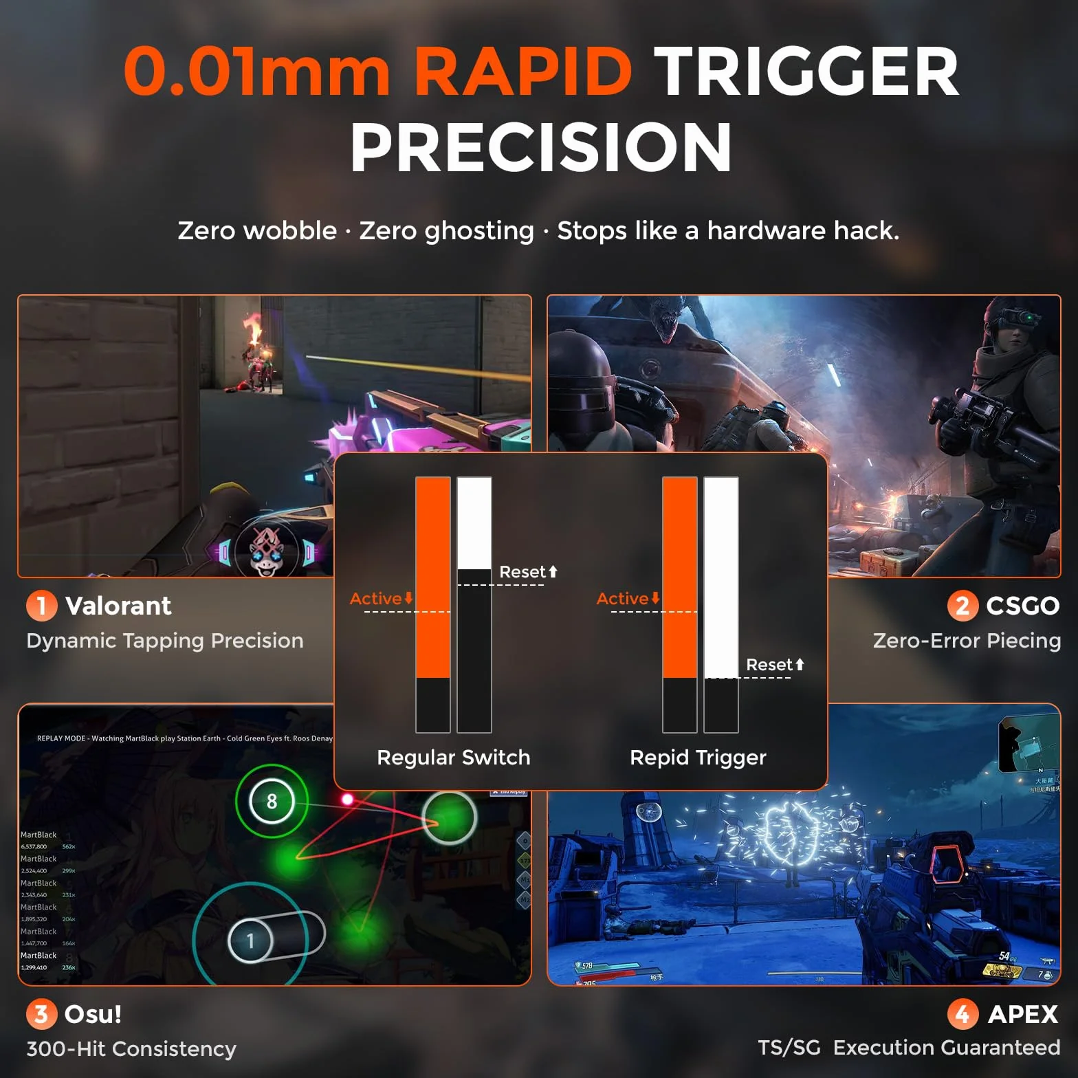 DAREU EK60 HE Klawiatura do gier 8K Hz Rapid Trigger 60% przewodowa | klawiatura magnetyczna ze zdejmowanym paskiem ozdobnym, dokładność 0,01 mm RT, przełączniki Halla, RGB, do PC/Mac