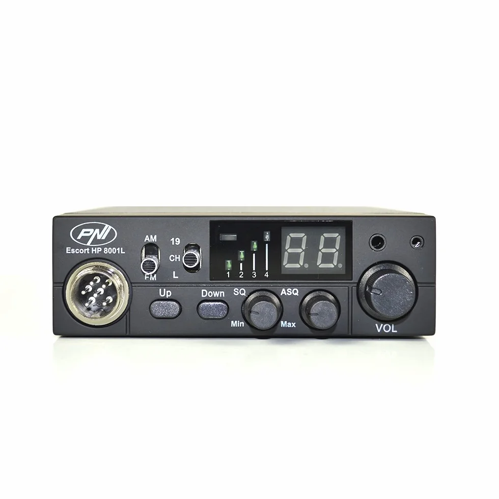 CB-Funkkit CB PNI ESCORT HP 8001L ASQ + antena CB PNI ML100, wtyczka do zapalniczki samochodowej i słuchawki HS81L w zakresie dostawy