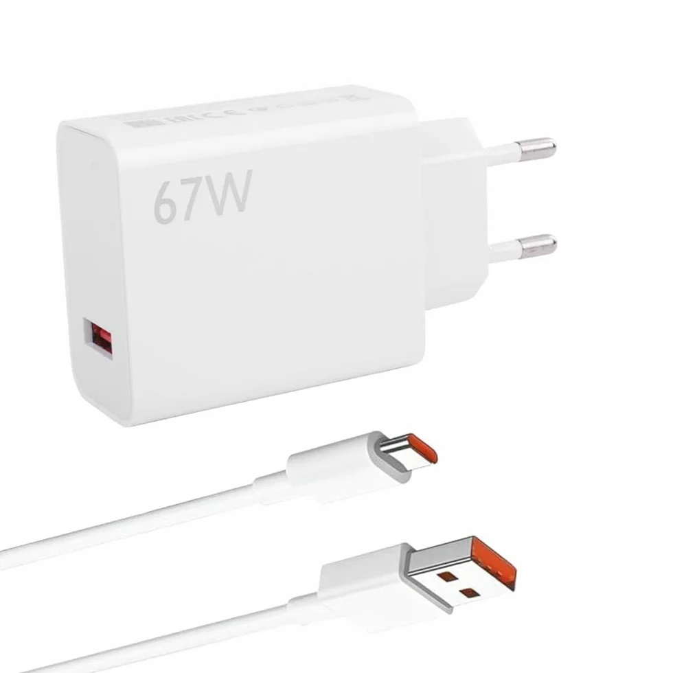 Ładowarka 67 W, USB C, szybka ładowarka z kablem typu C 2 m, 67 W, ładowarka do Xiao-mi Red-mi Note 15, 14, 13, 12 Pro 5G, Mi 13, Mi 12, Mi 11, Poco X5, X6 Pro, Poco F7 Ultra