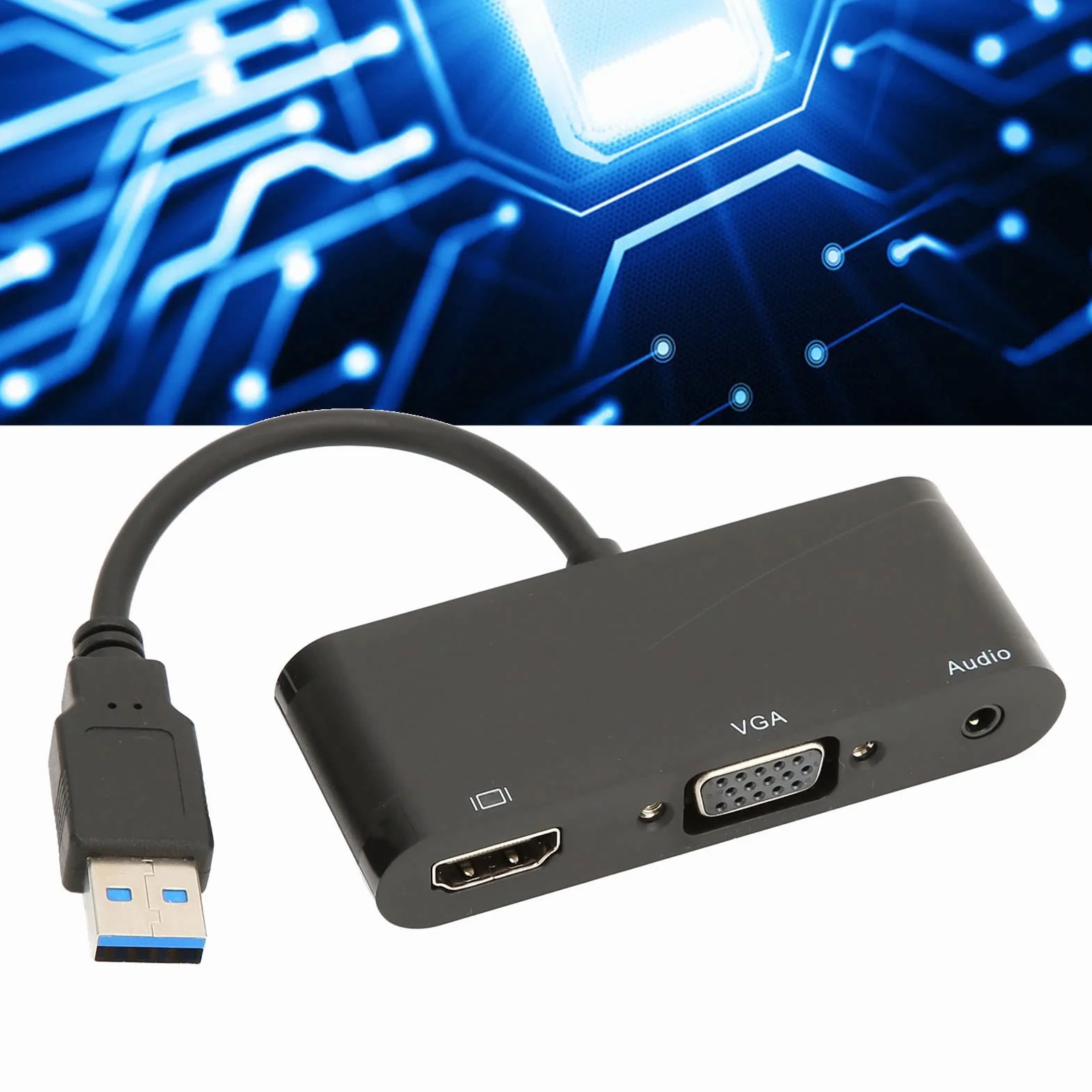Adapter USB 3.0 na HDMI VGA 1080P 5 Gb/s do laptopa