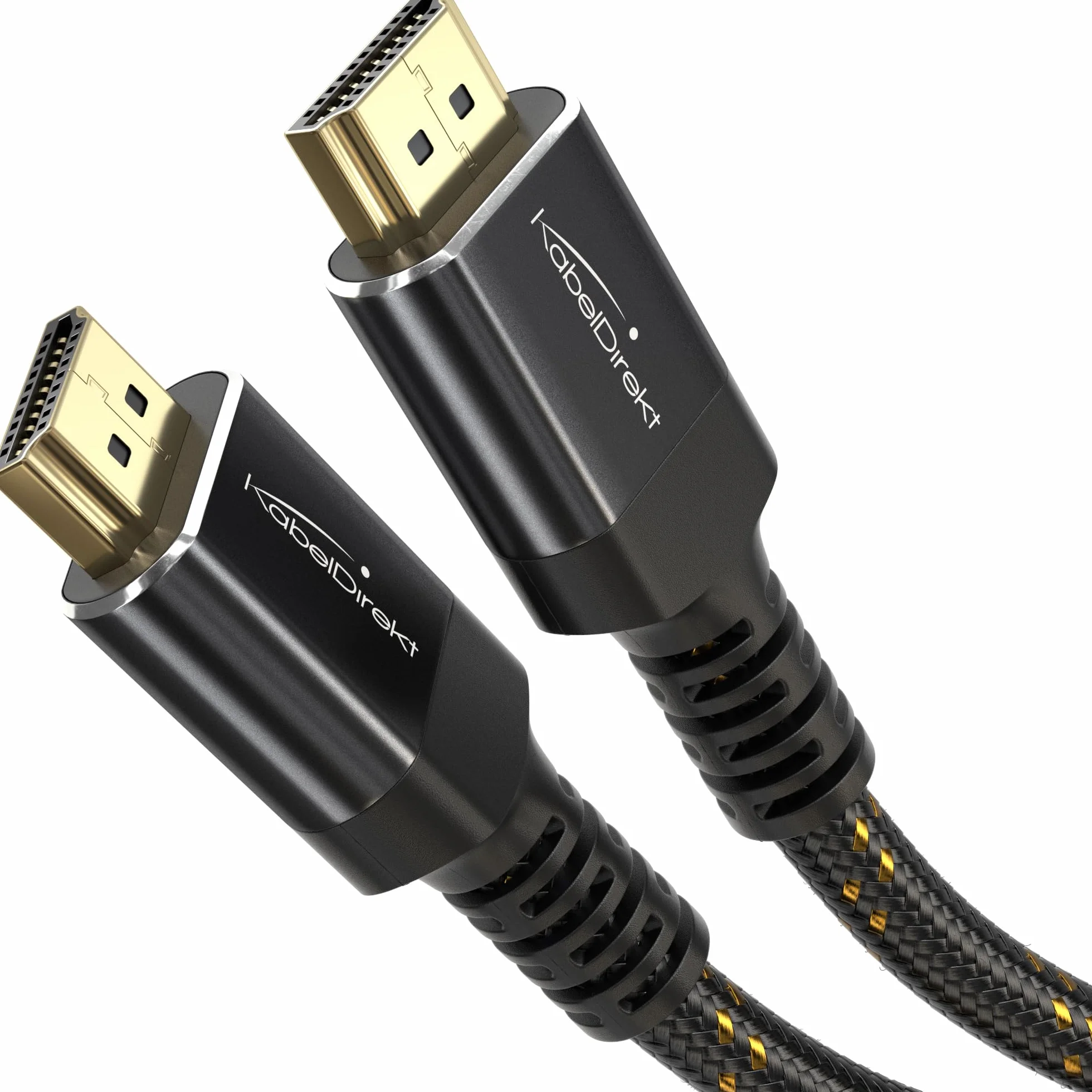 KabelDirekt Kabel HDMI 2.1 2m 8K 48Gbps Metalowe Złącza Pleciona Okładzina