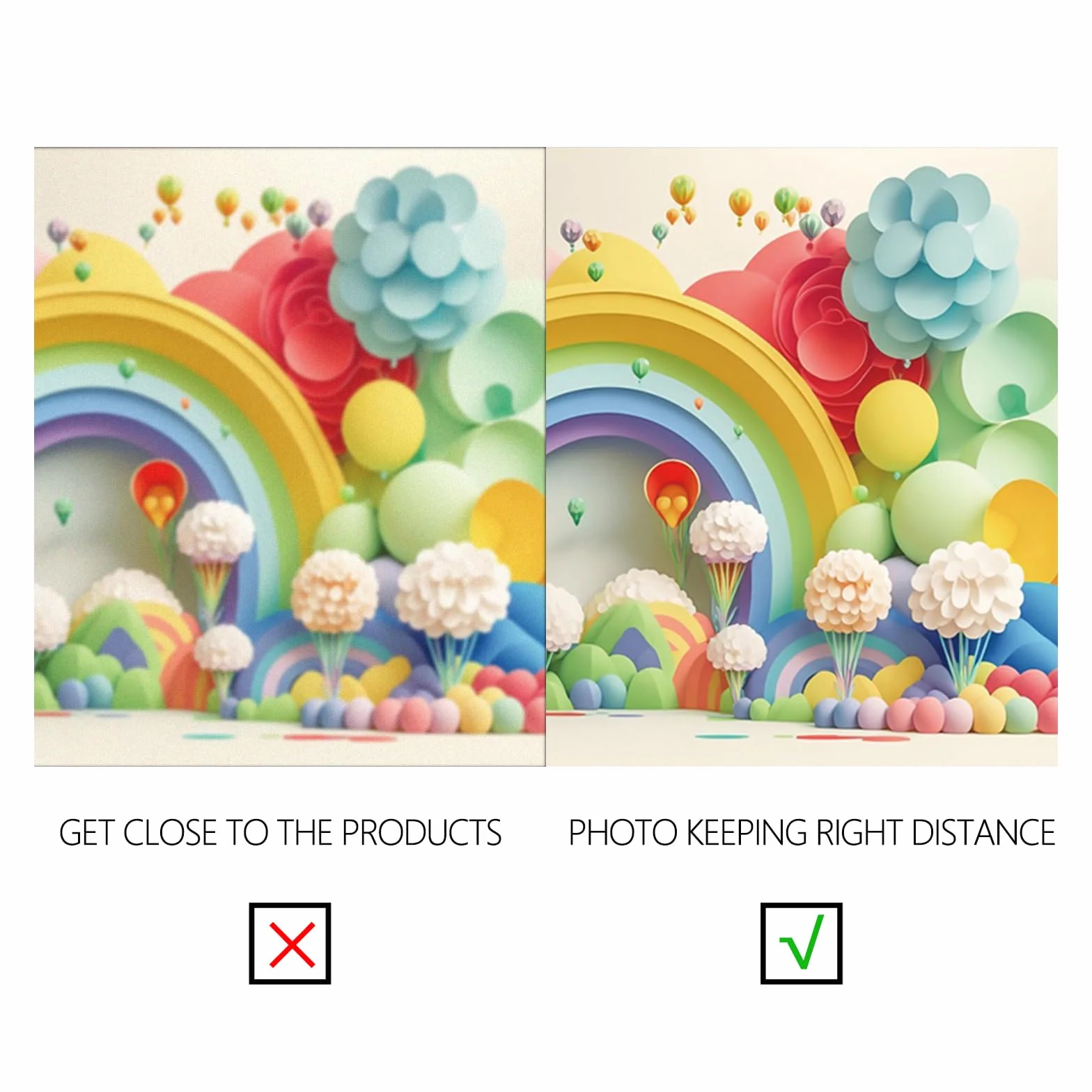 YongFoto Tło urodzinowe dla dzieci 4,5 x 3 m, kwiat balon na gorące powietrze, tęczowa girlanda, tło fotograficzne dla dzieci, noworodka, baby shower, przyjęcie, ciasto, stół, baner, tapeta, sesja