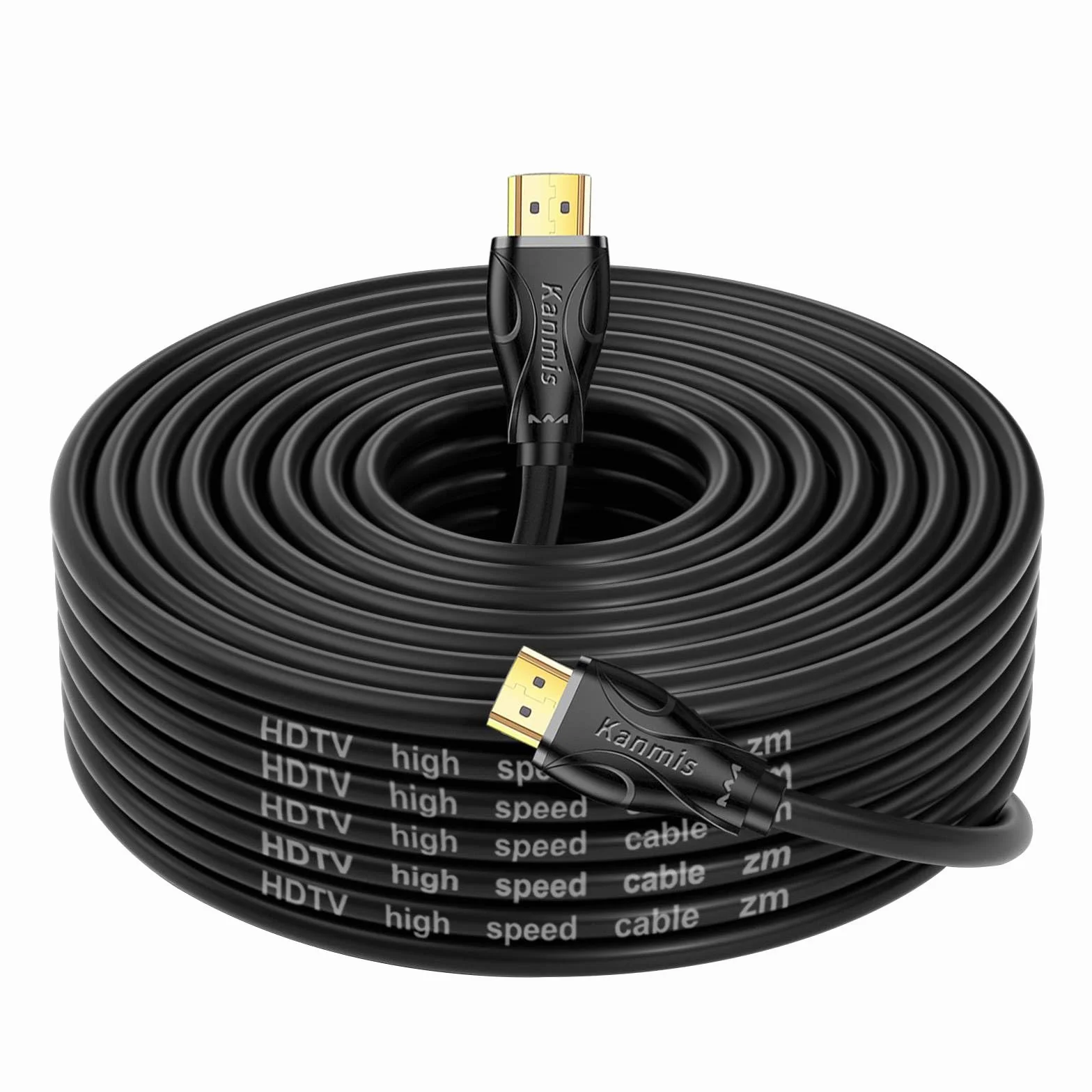 Kabel HDMI 4K 15,2 m, kable HDMI o wysokiej prędkości (HDMI2.0, 18 Gb/s, 1080P) - kabel Ethernet Audio Return Video 4K HDMI, ultra szybkie pozłacane złącza, kompatybilny z Playstation Arc PS3 PS4 PC