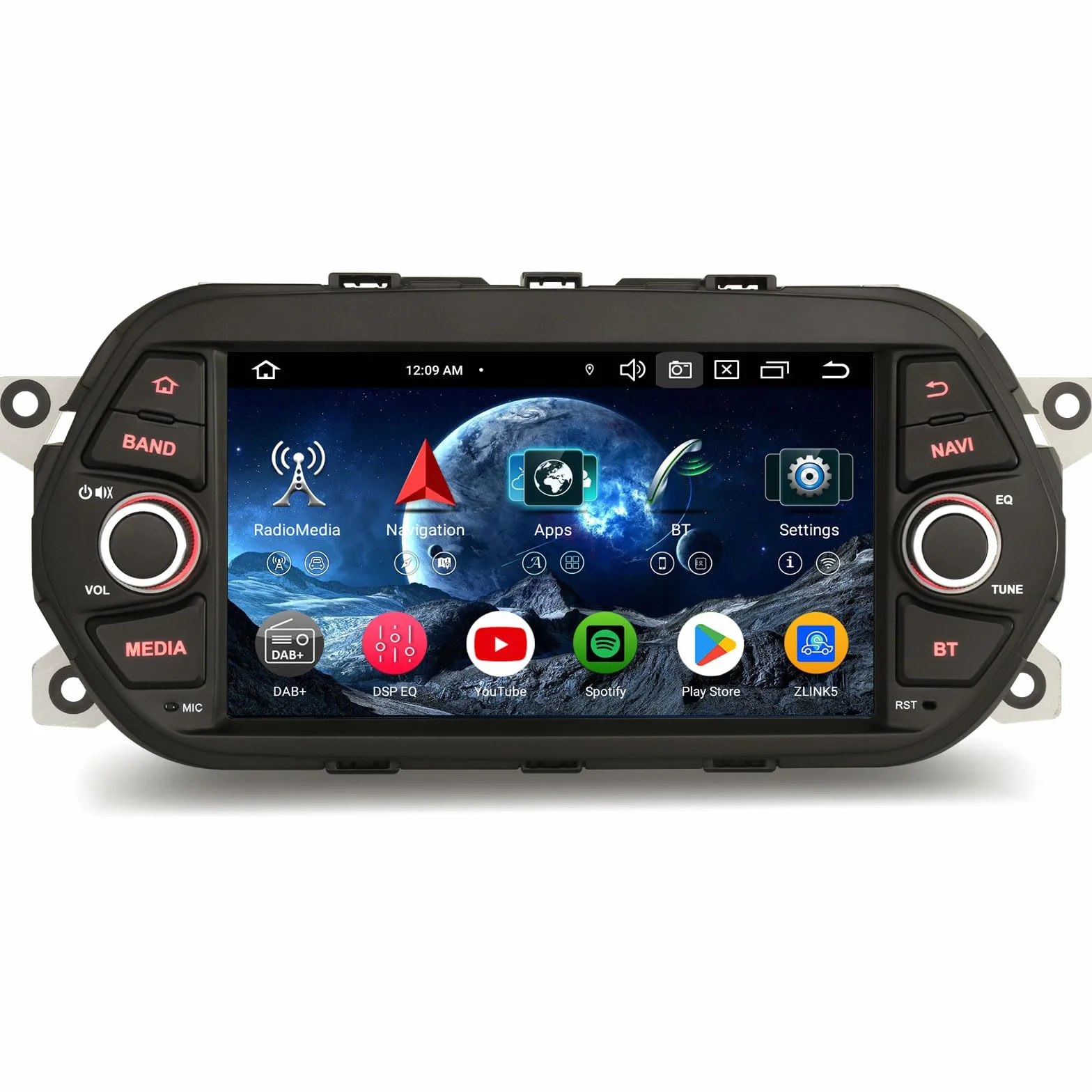 Erisin 8-rdzeniowy 4 GB + 64 GB 7 cali Android 14 radio samochodowe Bluetooth GPS nawigacja do FIAT Egea Aegea Tipo Dodge Neon obsługuje bezprzewodowe CarPlay Android Auto WiFi 4G DAB+ USB FM RDS