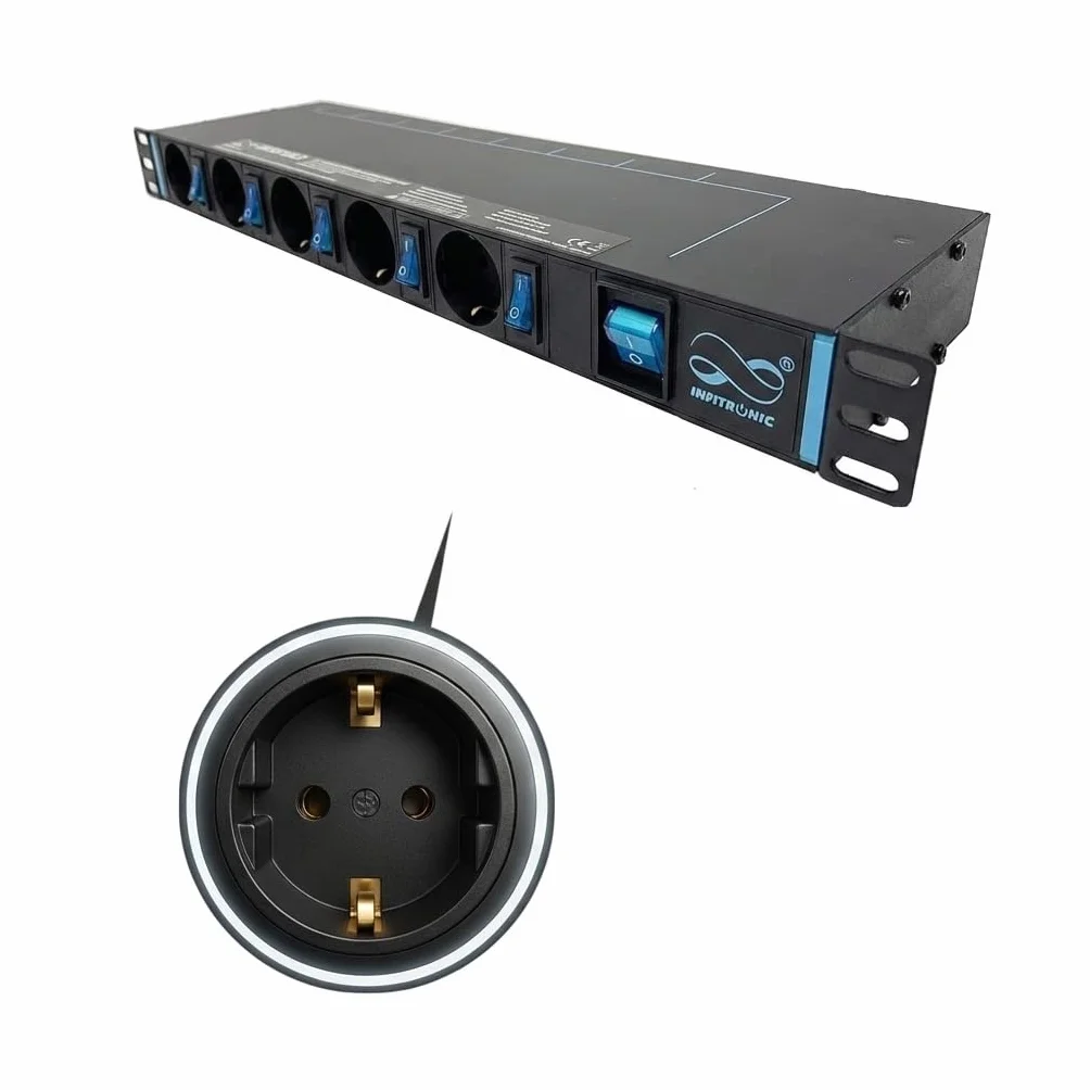 Infinitronic - INSV1013A zasilający 19 cali, 1HE 13 przegródek, listwa zasilająca