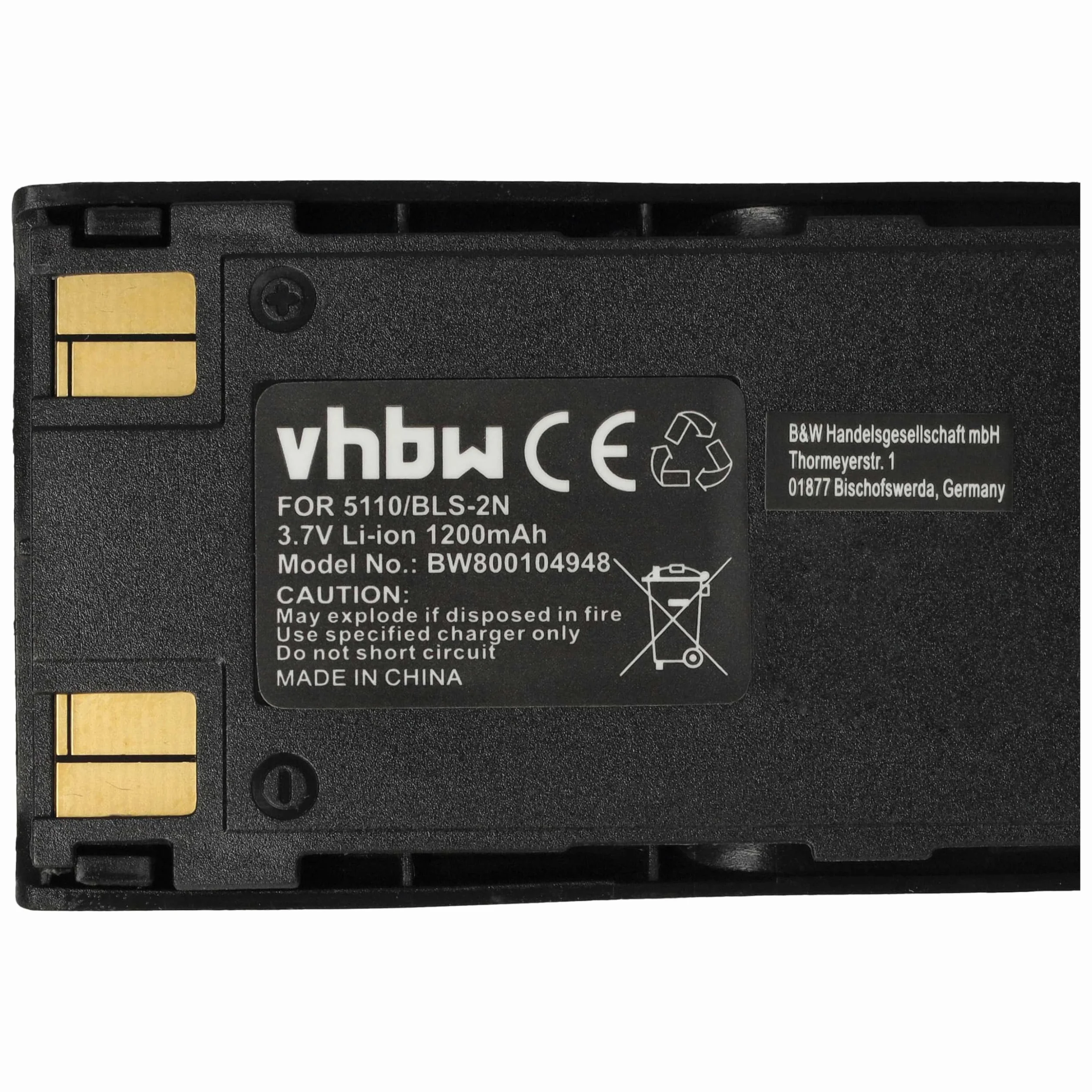 vhbw Bateria zamienna do Nokia BLS-4, BMS-2S, BLS-2, BLS-2N, BPS-2 do telefonu komórkowego smartfona telefonu (1150 mAh, 3,7 V, Li-Ion)