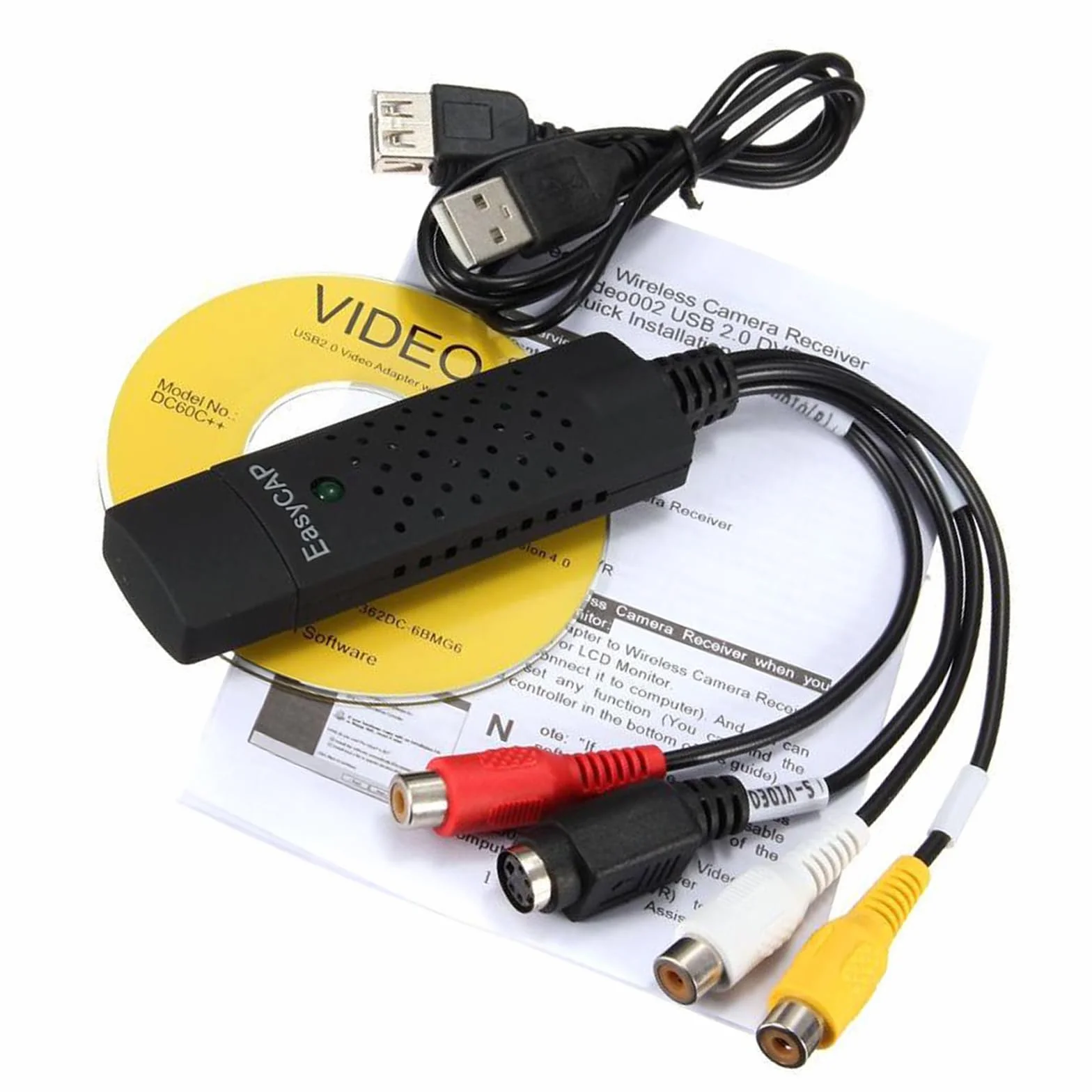 Young Wolf Adapter USB 2.0 TV Video Audio VHS na DVD konwerter karty przechwytującej zestaw adapterów