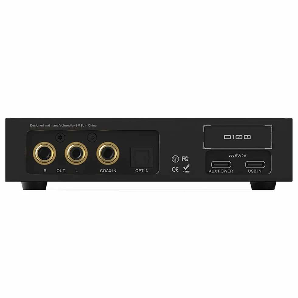 SMSL D100 DAC i wzmacniacz słuchawkowy biurkowy (czarny)