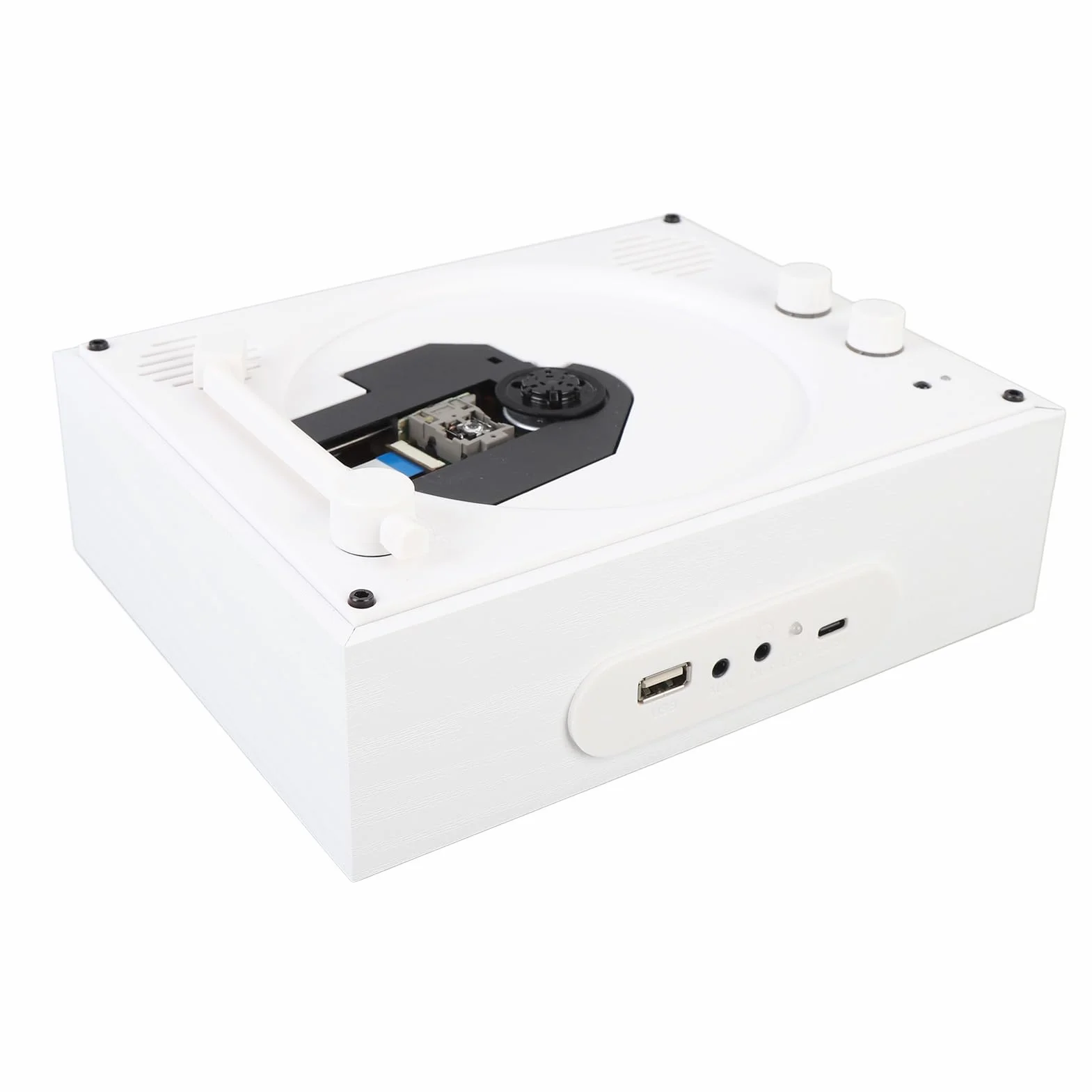 Przenośny Odtwarzacz CD z Bluetooth 5.3, 4000 MAh Odtwarzacz Muzyki Stacjonarnej dla Domu z Wbudowanymi Głośnikami, Zdalne Sterowanie, Obsługuje USB TF Aux Wejście Optyczne