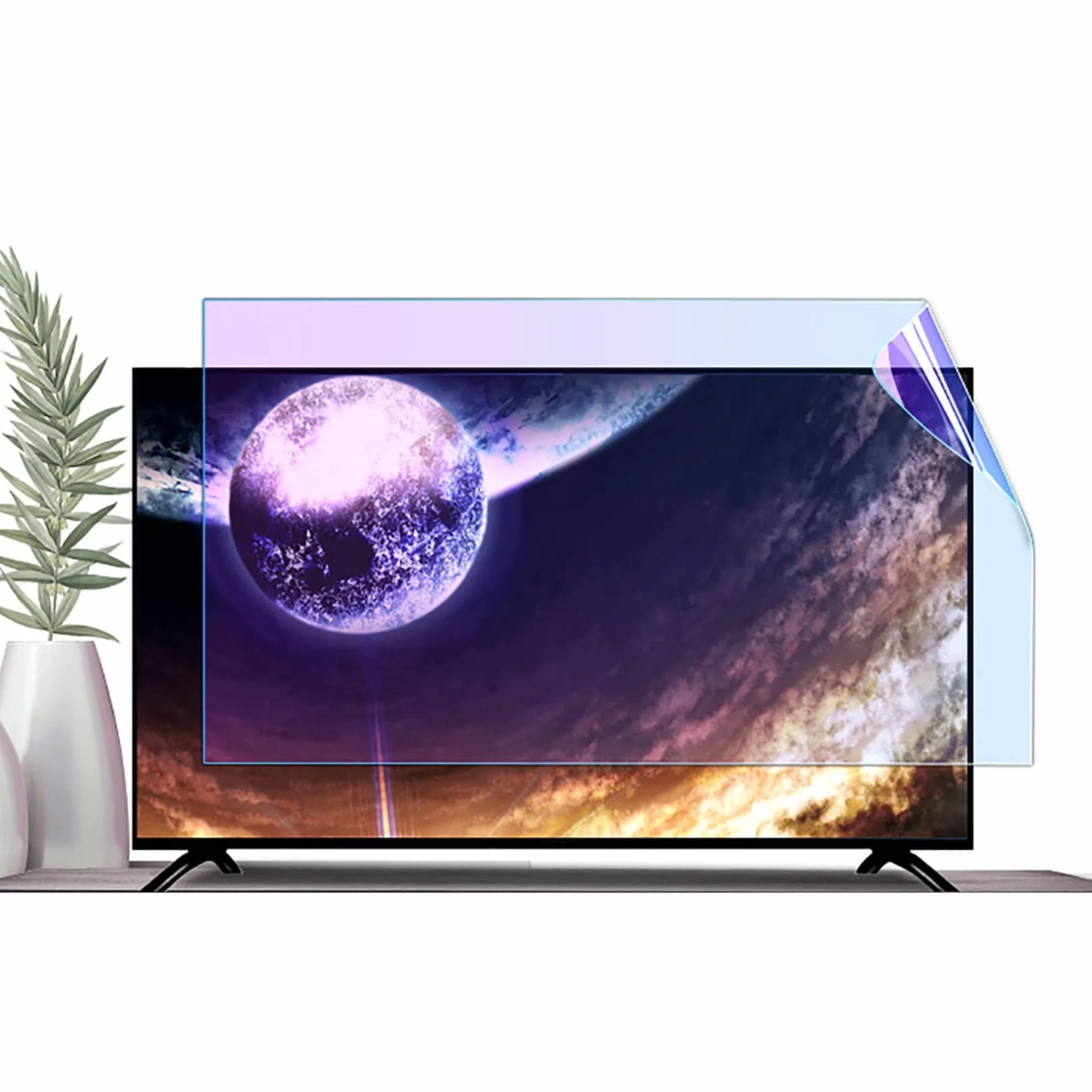 WLWLEO Ochrona ekranu przed niebieskim światłem folia ochronna do telewizora filtr przeciwodblaskowy ultra przezroczysta matowa folia do monitorów 32-75 cali, łagodzi zmęczenie oczu, chroni wzrok, 42 cale 917 × 516 mm