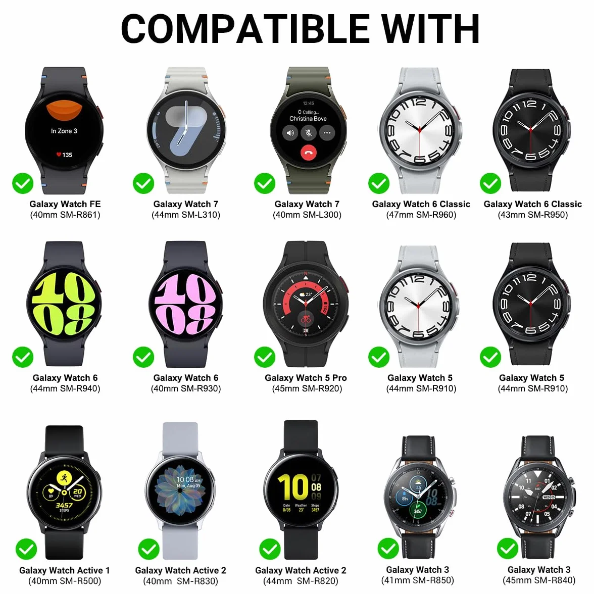 MoKo Ładowarka kompatybilna z Samsung Galaxy Watch Ultra/Watch 7/Watch FE/Watch 6/6 Classic/Watch 5/5 Pro/4/4 Classic/3/Watch Active 2/1, magnetyczna stacja dokująca do ładowania z kablem USB 1M, B