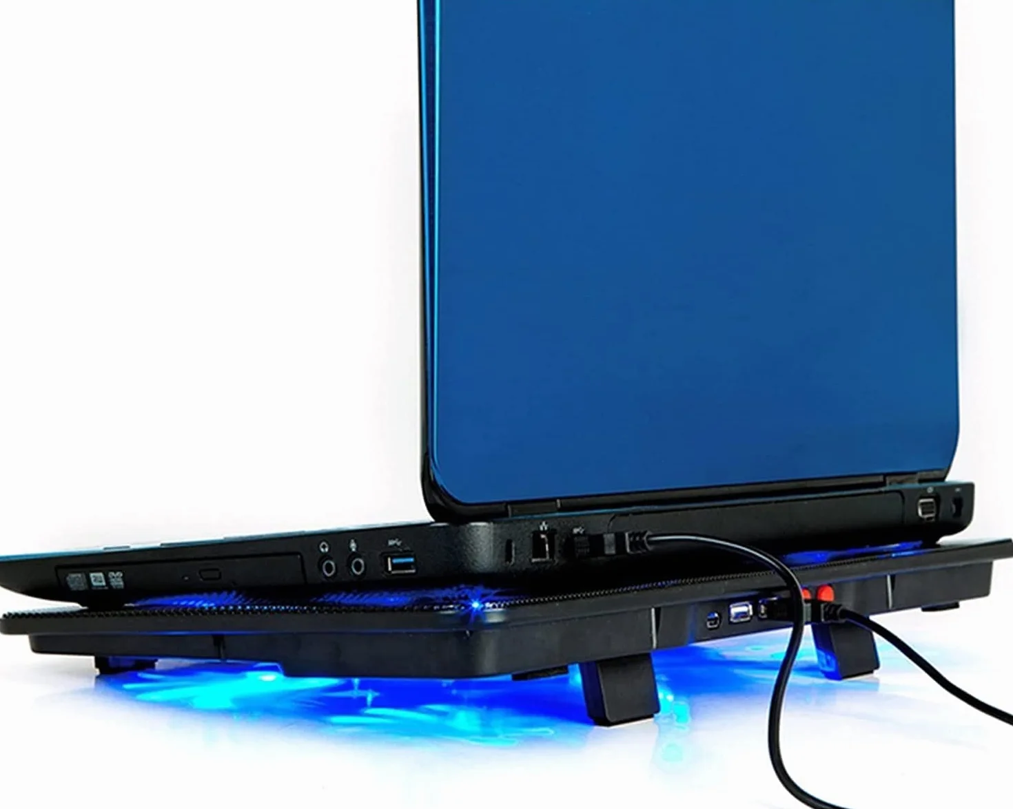 Chłodnica do Laptopa 5 Wentylator 2 USB Chłodziarka Do Laptopa Podstawka Chłodząca Podstawa LED Notebook Cooler Stojak Na Stojak na laptopa,Wentylowany