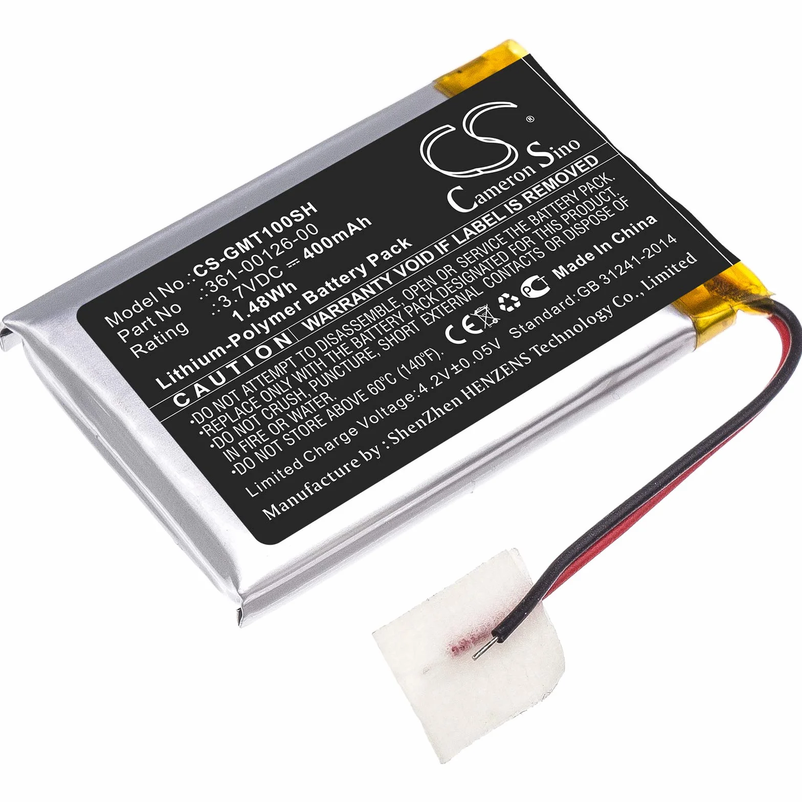 CS bateria zamienna do Garmin 010-02357-00, Fenix 6X, Fenix 6X Pro Solar, Tactix Delta 361-00126-00 400 mAh/1,48 Wh