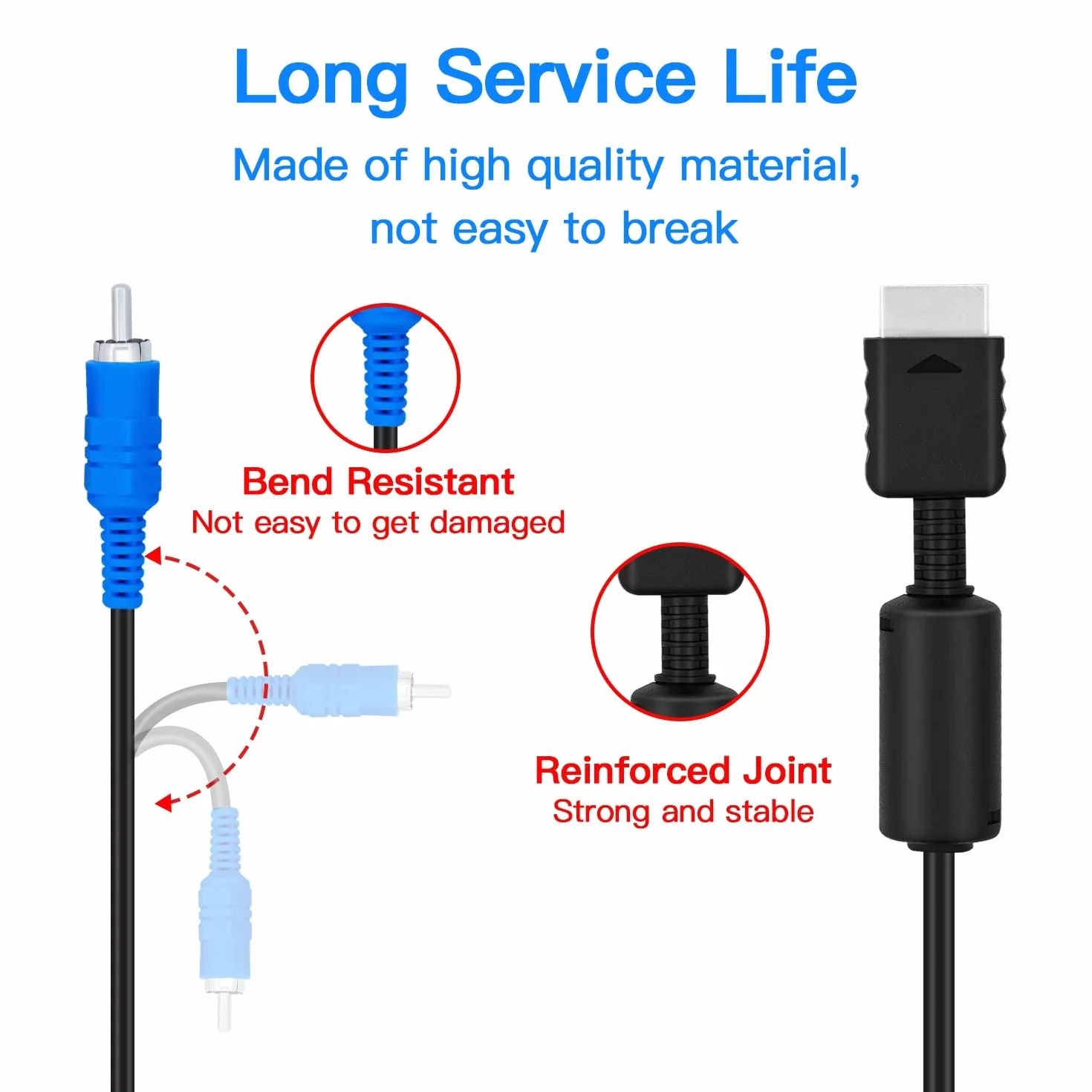 Kabel AV komponentowy HD do Sony PlayStation PS2 PS3