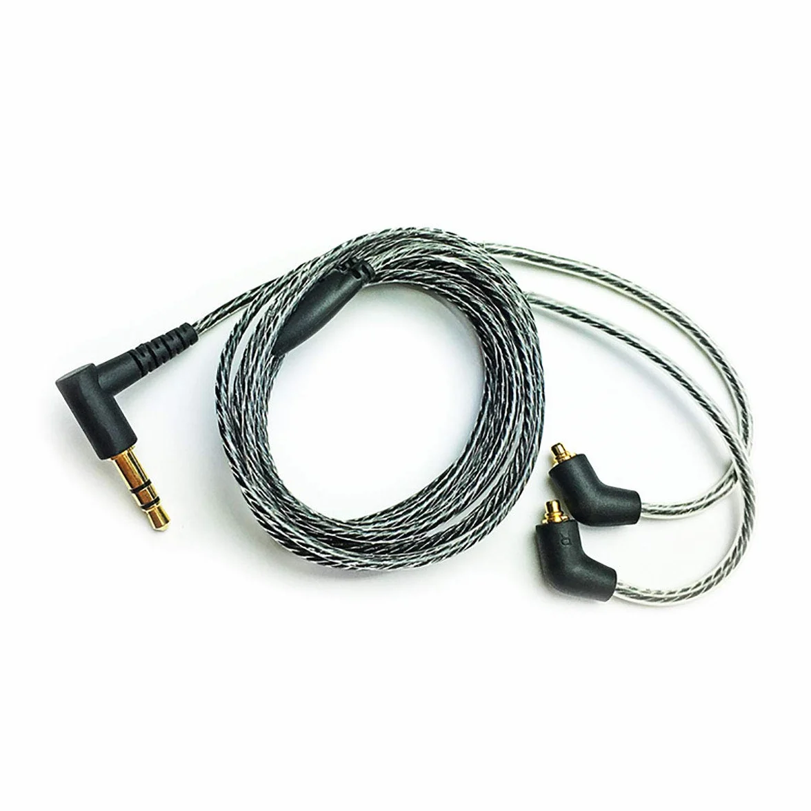 EasyUp słuchawki douszne do monitoringu dla muzyków i graczy, bass betont, kabel wymienny, wtyczka jack 3,5 mm, zatyczki do uszu i torba, czarne