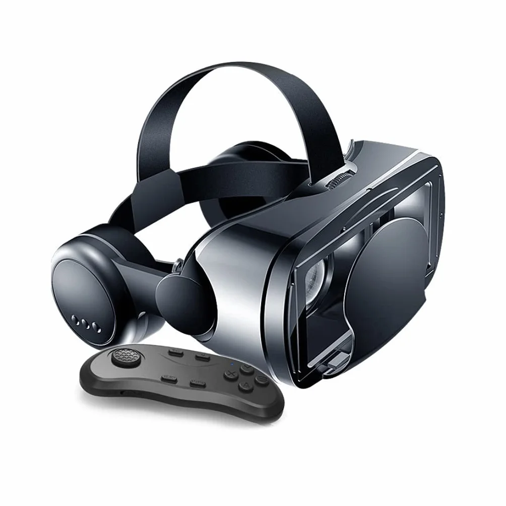 Gogle 3D VR, wirtualny zestaw słuchawkowy z kontrolera, odpowiedni dla smartfonów 4,7"-7.0", odpowiedni do gier 3D i prezentów wideo dla dzieci i dorosłych