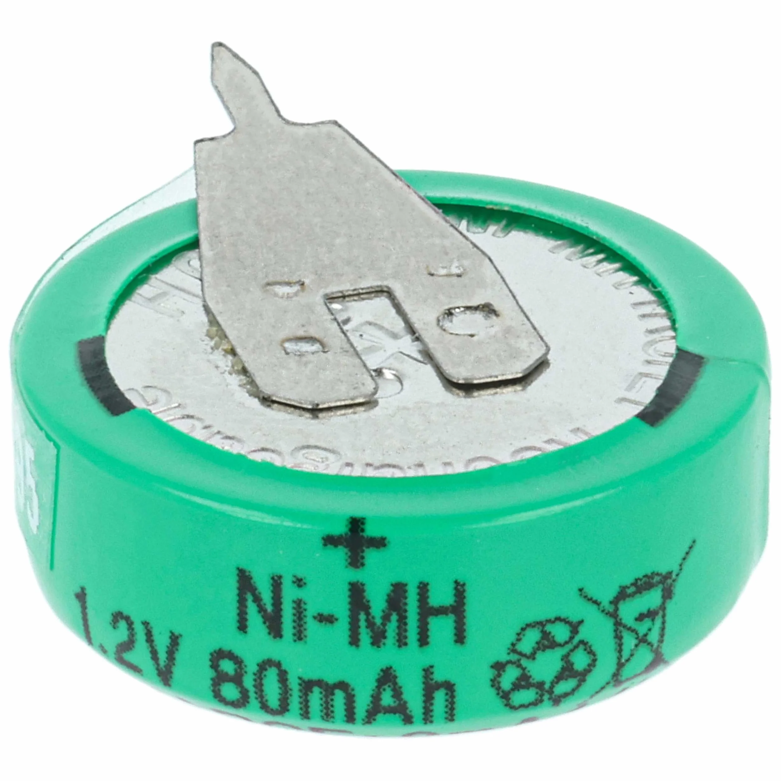 vhbw 100 x NiMH akumulator zastępczy typu 1/V80H 2-pinowy 80 mAh 1,2 V kompatybilny z akumulatorami modelarskimi, lampami solarnymi itp.