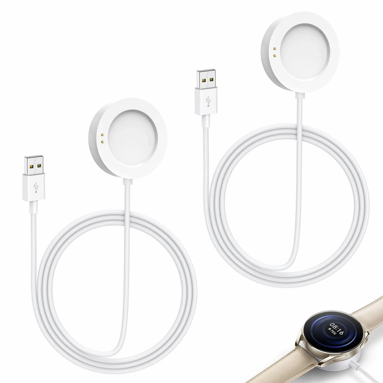 Magnetyczna ładowarka USB C do Xiaomi Watch S3 S2 H1 2 Pro, kabel 100 cm, biały