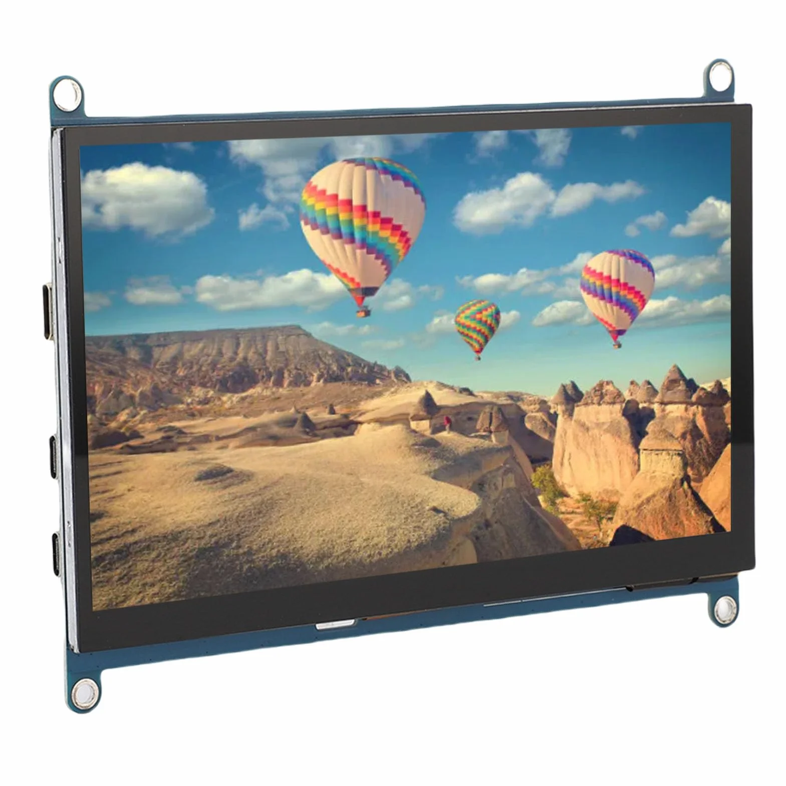 VBESTLIFE 7 -calowy Pojemnościowy Ekran Dotykowy, Przenośny Monitor Przenośny 1024x600 HDMI z 5 -punktowym Dotykiem i Podwójnymi Głośnikami, dla PI 5 4 3B