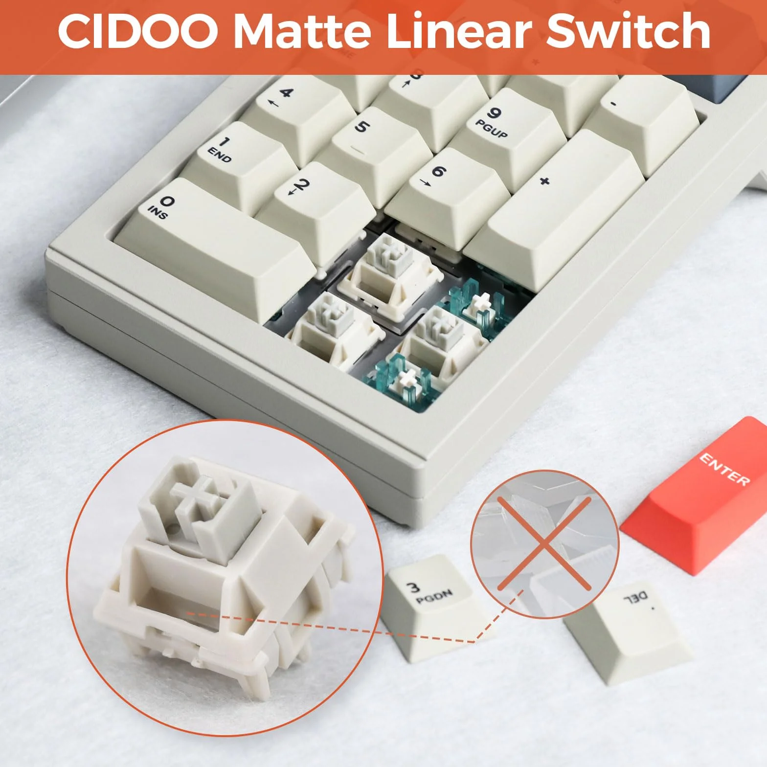 EPOMAKER CIDOO V21 Via programowalna klawiatura numeryczna, BT 5.0/2.4ghz/przewodowa hot-swap z tarczą ze stopu aluminium, bateria 1000 mAh, piankowy poron do e-sportu Mac Win
