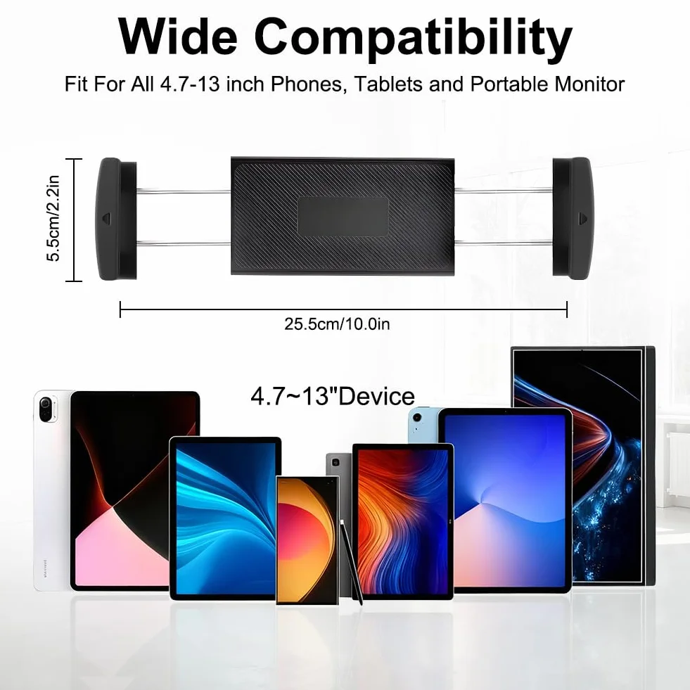 HOTUT Uchwyt ścienny do tabletu 360° z aluminium 4,7-12,9 cala uniwersalny