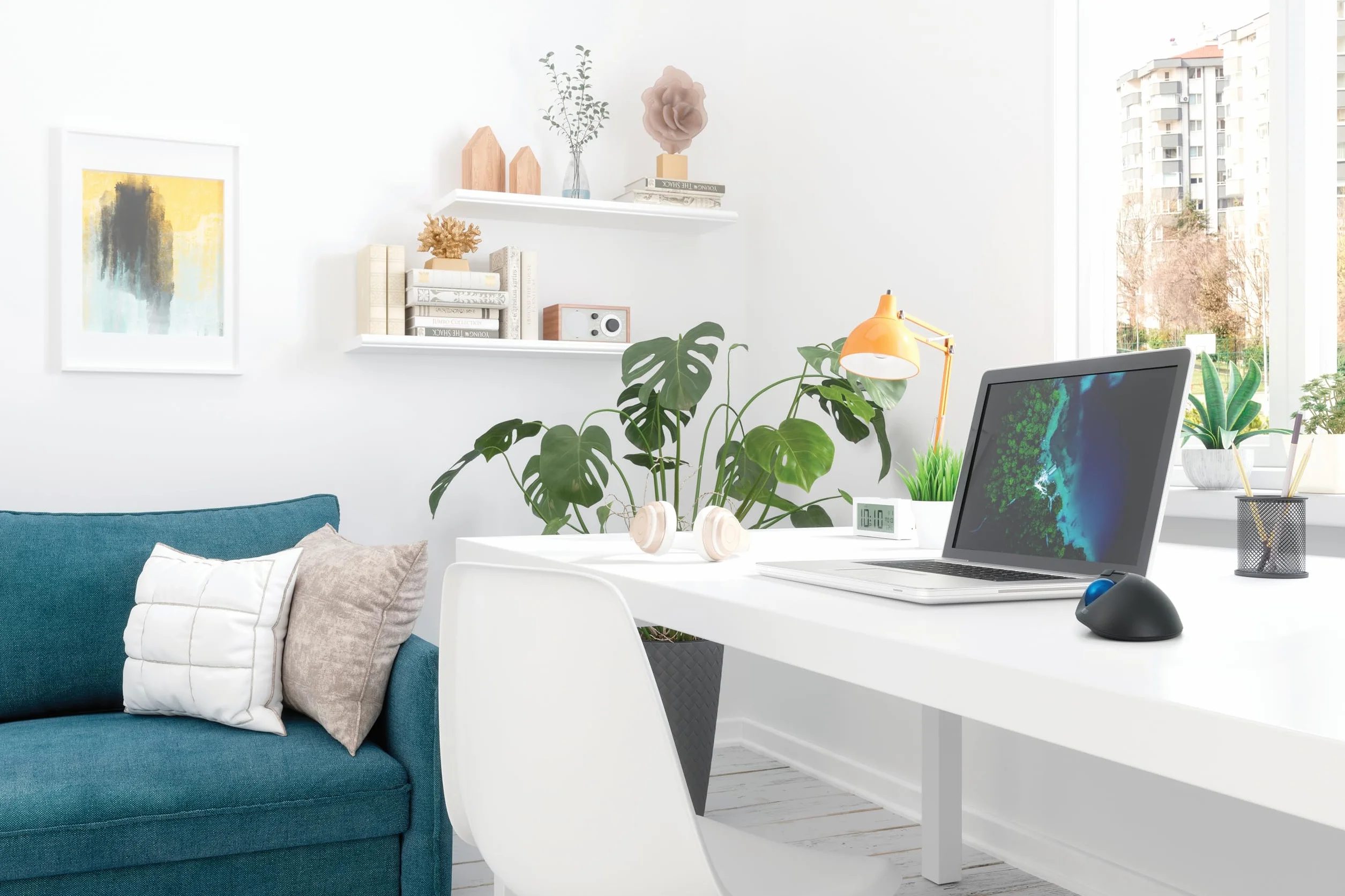 Kensington Trackball Pro Fit Ergo TB550 Bluetooth 2.4 GHz, Ergonomiczna Mysz, 34 mm, Obsługiwany Kciukiem, Pokrętło 4D, 51% Plastiku z Recyklingu (K72196WW)