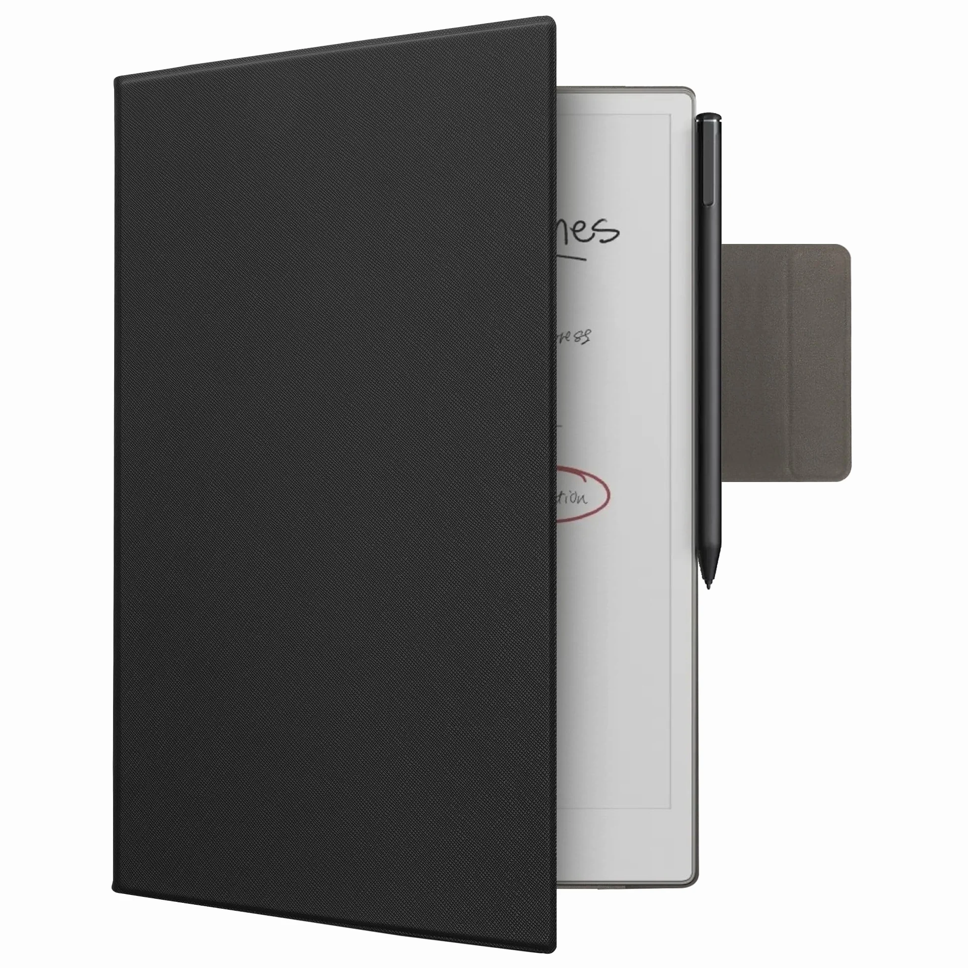 kwmobile Etui na tablet kompatybilne z Remarkable Paper Pro Cover - lekkie etui ze skóry PU z zamknięciem magnetycznym - czarne