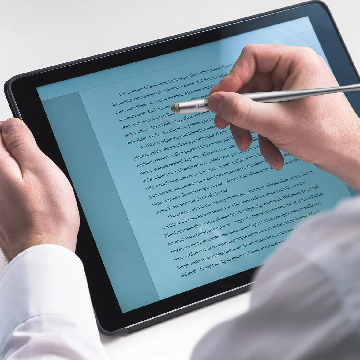 ELZO Długopis do tabletów i telefonów komórkowych, 2 szt., stylus dla Apple iPad, iPhone, Samsung, Surface, Lenovo, Xiaomi, Chromebook, Huawei, Android, iOS