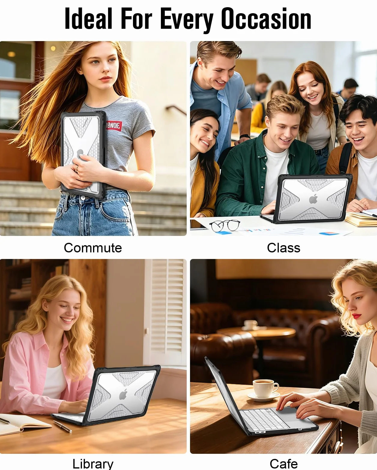 Fintie Etui kompatybilne z MacBook Neo 13 cali A3404 z chipem A18 Pro 2026 - wytrzymałe hybrydowe etui ochronne z TPU, przezroczyste