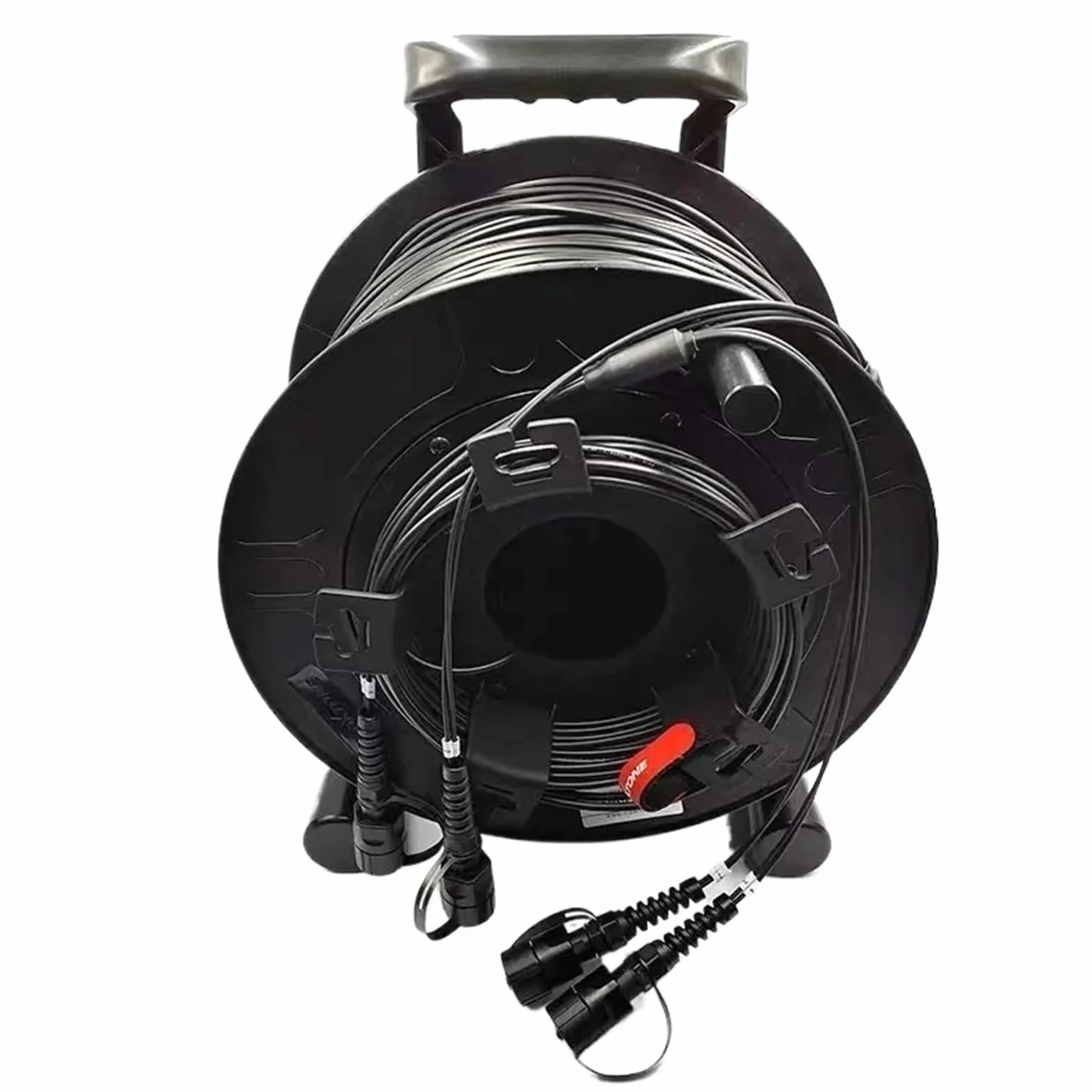 Fibre Plaster przewód 8C TPU LC-LC Pancerz 250 m300 m350 m400 m z PCD380 bęben 8 rdzeni SM LSZH 5 mm wodoodporny pojedynczy tryb zewnętrzny FTTH (400 m LSZH LC-LC)