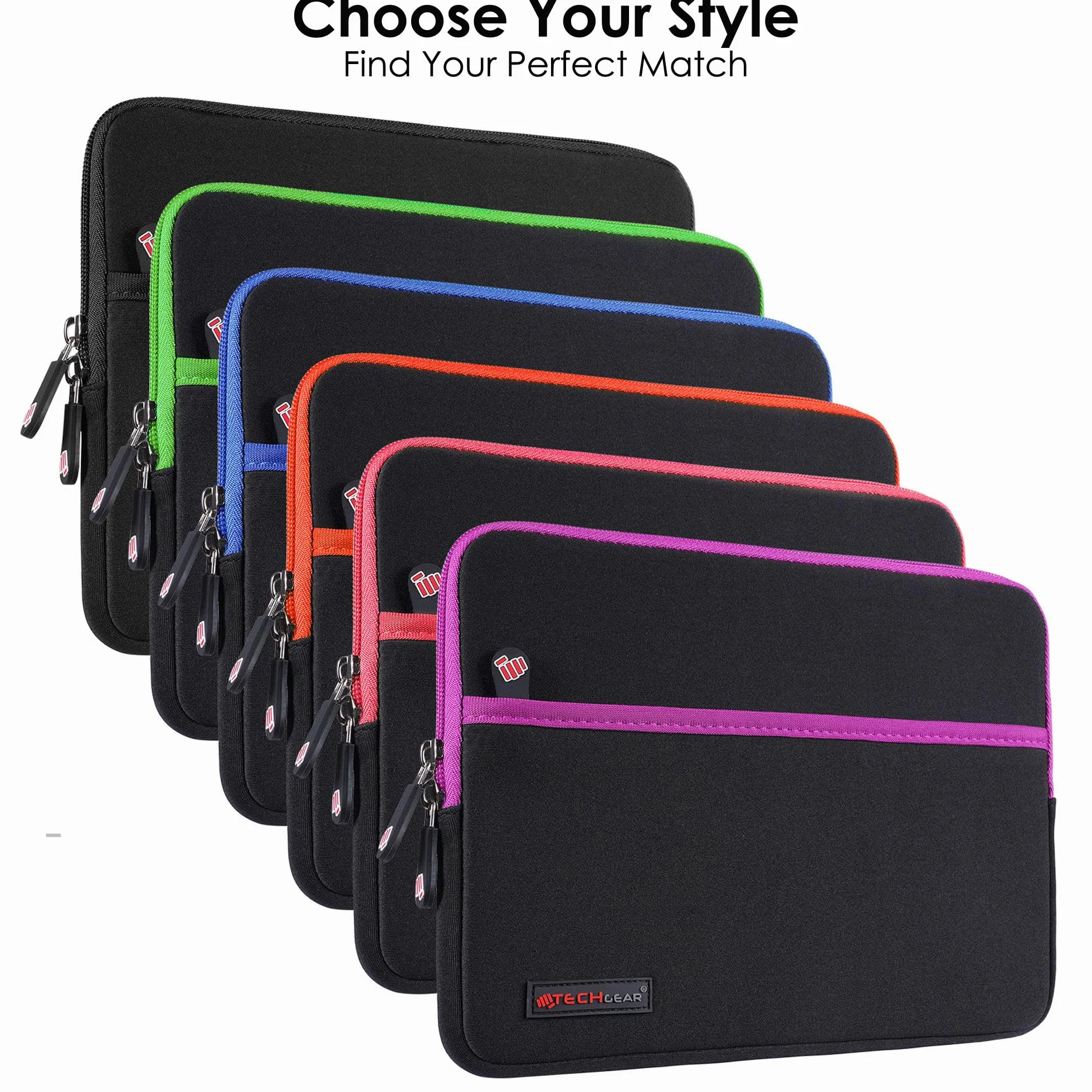 TECHGEAR Uniwersalne neoprenowe wyściełane etui na tablety 9-11 cali: iPad Pro/Air 27.9 cm, iPad A16 27.7 cm, iPad 25.9 cm, Samsung Tab A11 Plus A9+ S10 Lite S9 FE, Lenovo Tab M10 - odporne na