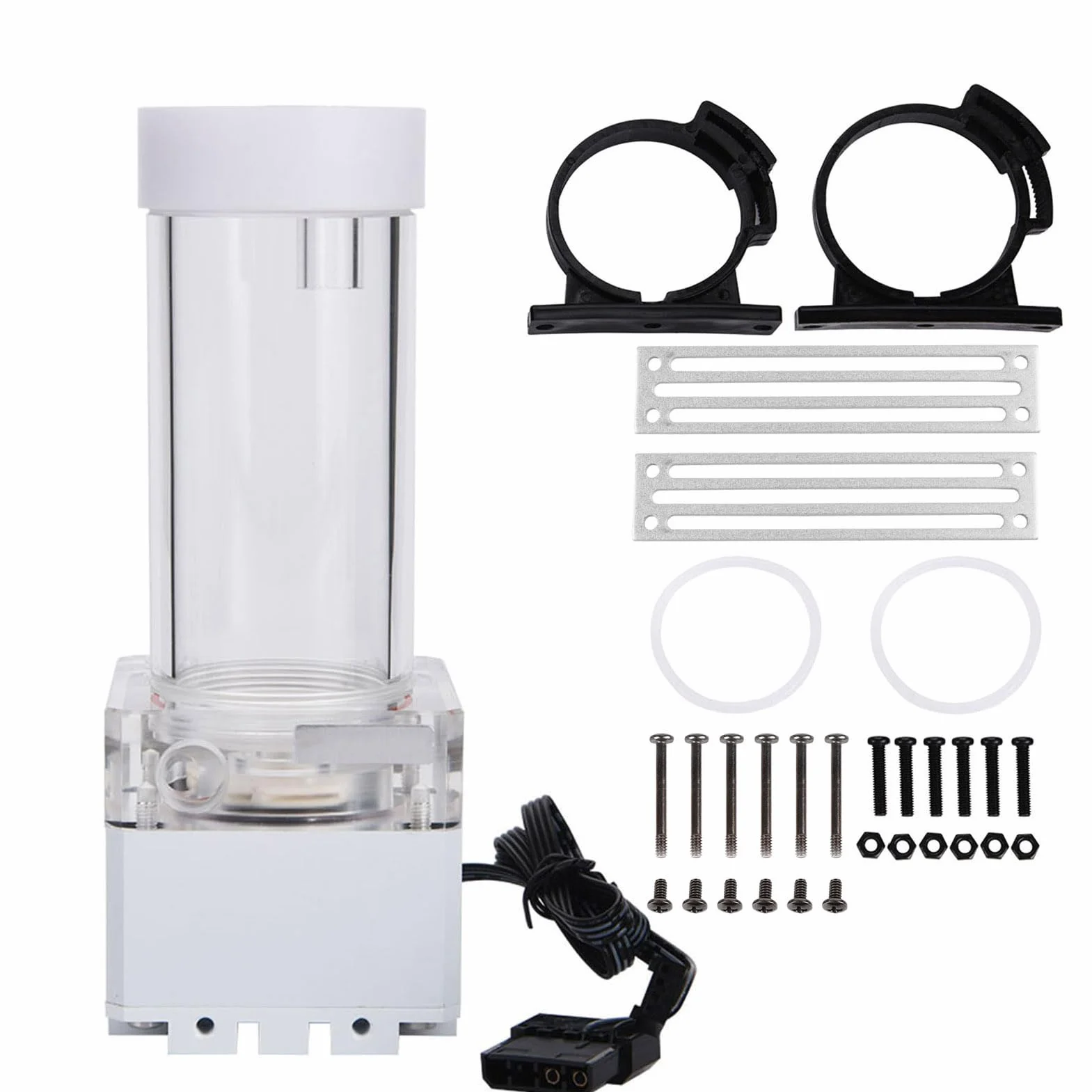 Generic Zintegrowana Konstrukcja Pompy Wodnej do Komputera 650L/H Szybkie Odprowadzanie Ciepła w Systemie Chłodzenia Komputera i Zestawach do Gier (17cm)