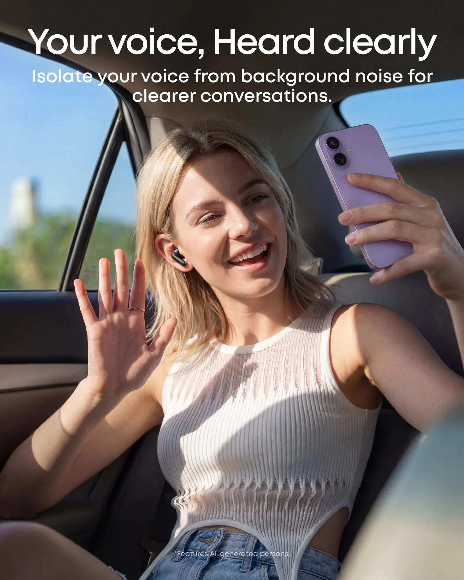 soundcore bezprzewodowe słuchawki douszne P42i, Hi-Res Audio z LDAC, IP55