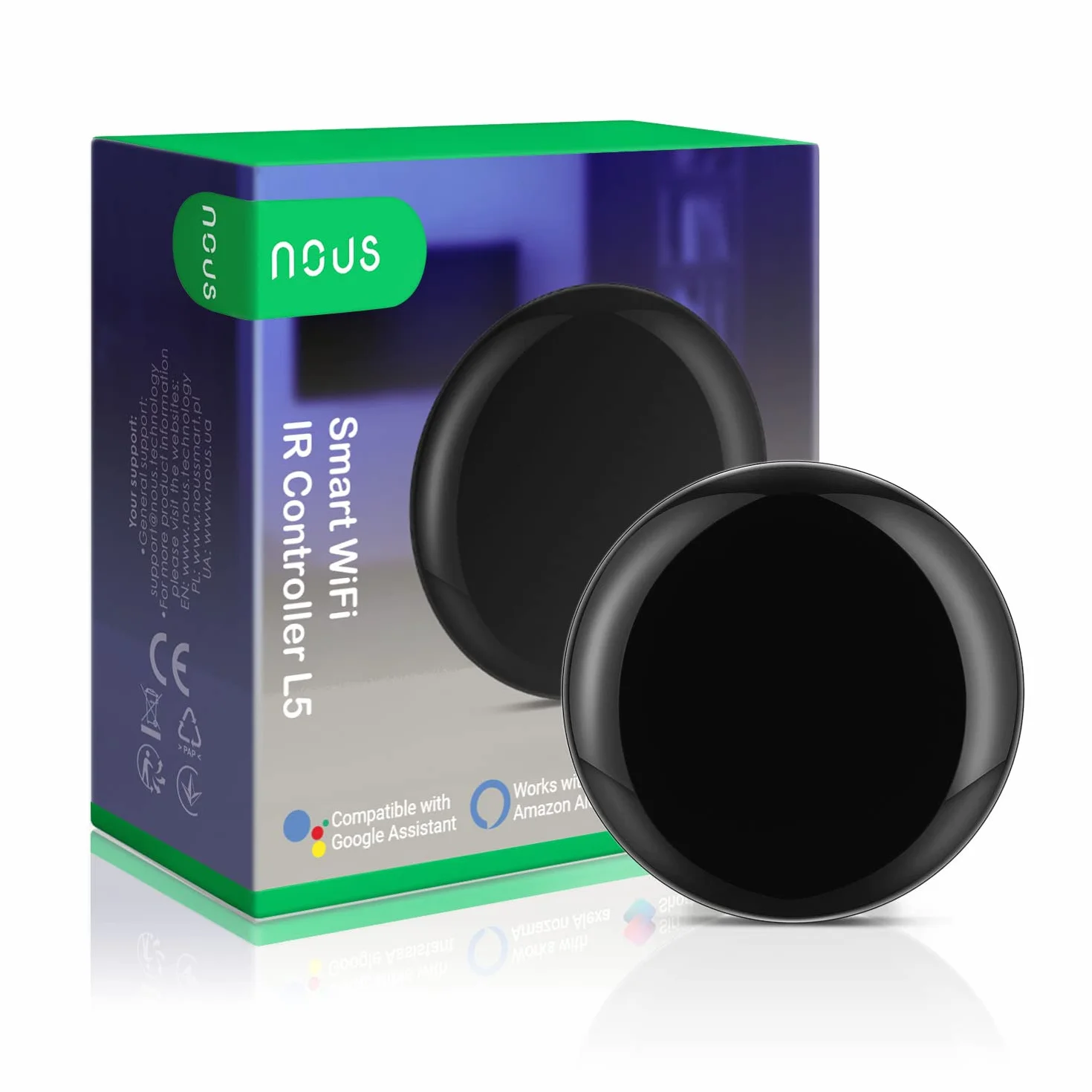 Nous L5 Tuya Smart Life IR Hub Smart Home Zdalny Control Google Home Alexa WLAN 2,4 GHz