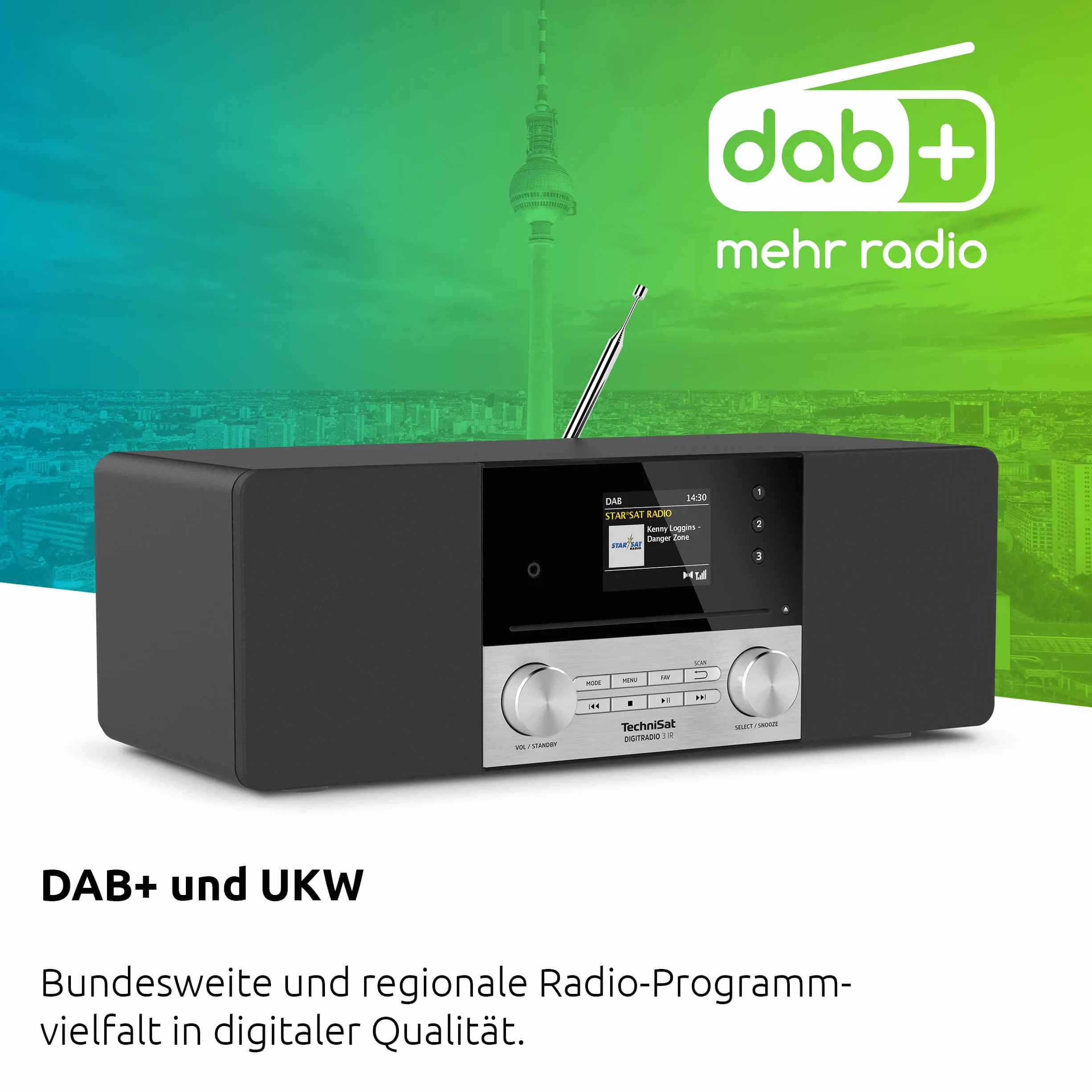 TechniSat DigitRadio 3 IR przenośny cyfrowy czarny, srebrny