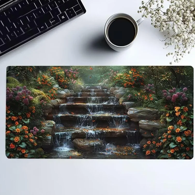 Podkładka pod mysz Kroki Dywan Biurko 1200 x 600 x 3 mm Podkładka pod mysz do gier Retro Rozszerzona podkładka Trwała Gumowa Podstawa Wodoodporna Antypoślizgowa Akcesoria komputerowe, Ochrona biurka