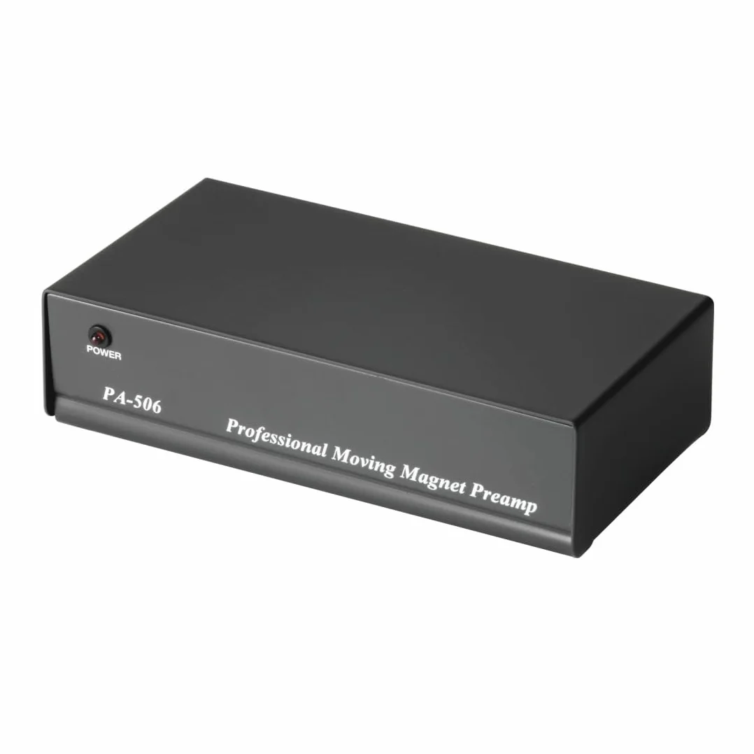 Hama Przedwzmacniacz stereo phono PA 506 (do gramofonów, wraz z zasilaczem 230V/50Hz, 3000mA, kabel cinch 0,9 m) czarny