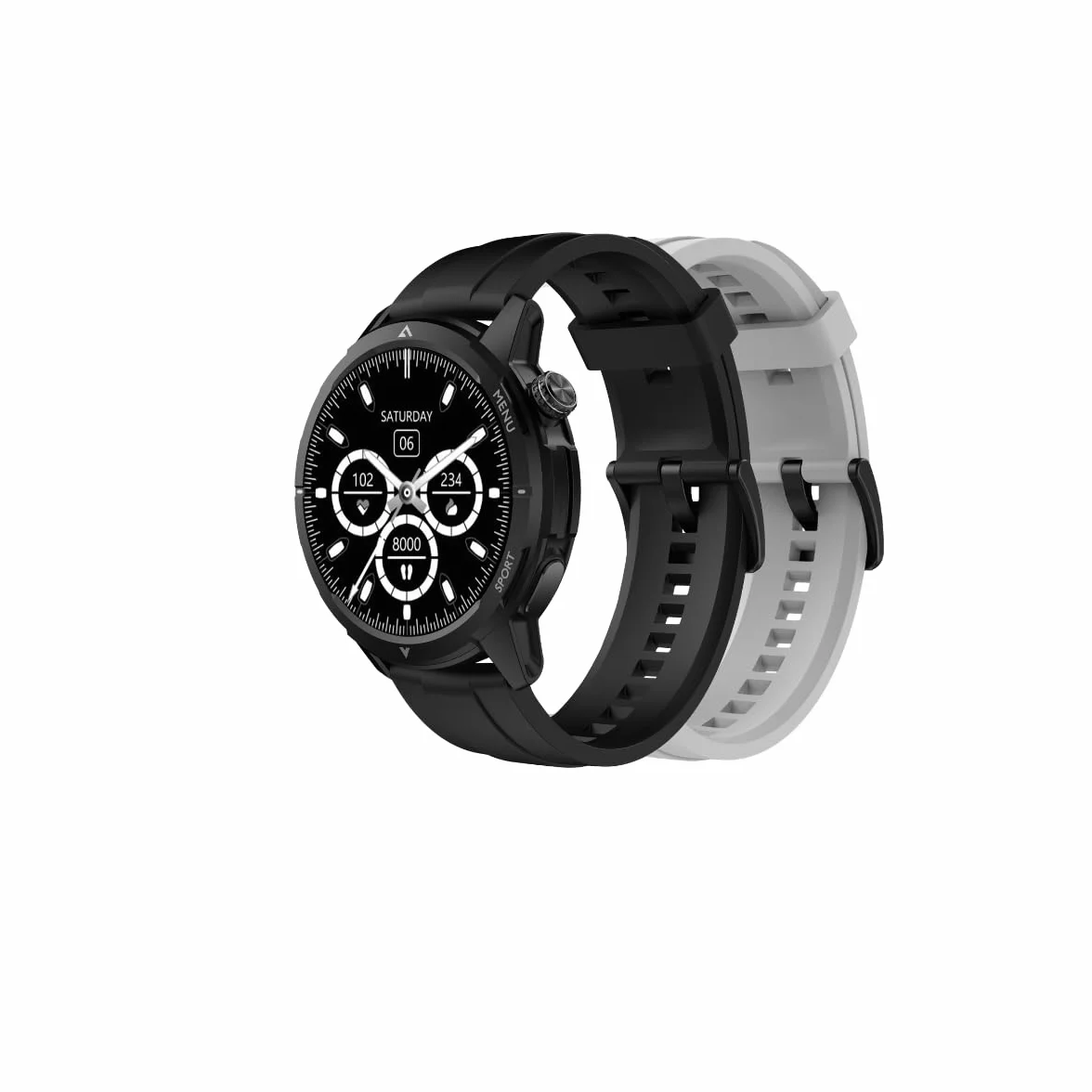 Beafon, Smartwatch 601, zegarek na rękę, wyświetlacz AMOLED 3,63 cm, szkło panda, kompas, wysokościomierz, IP68, 5ATM, tryb sportowy, tętno, tlen we krwi, krokomierz, połączenia Bluetooth, GPS,