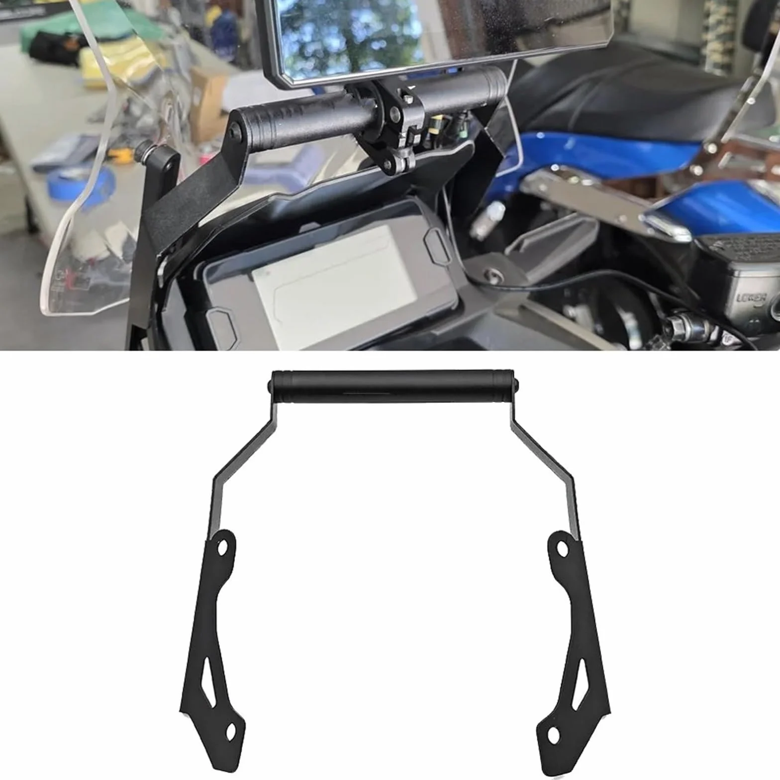 Pasuje do Honda NC750X DCT 2021 2022 2023 Uchwyt nawigacji CNC Akcesoria do uchwytu telefonu GPS Uchwyt do nawigacji GPS uchwyt Uchwyt do nawigacji(12and22mm nc750x)
