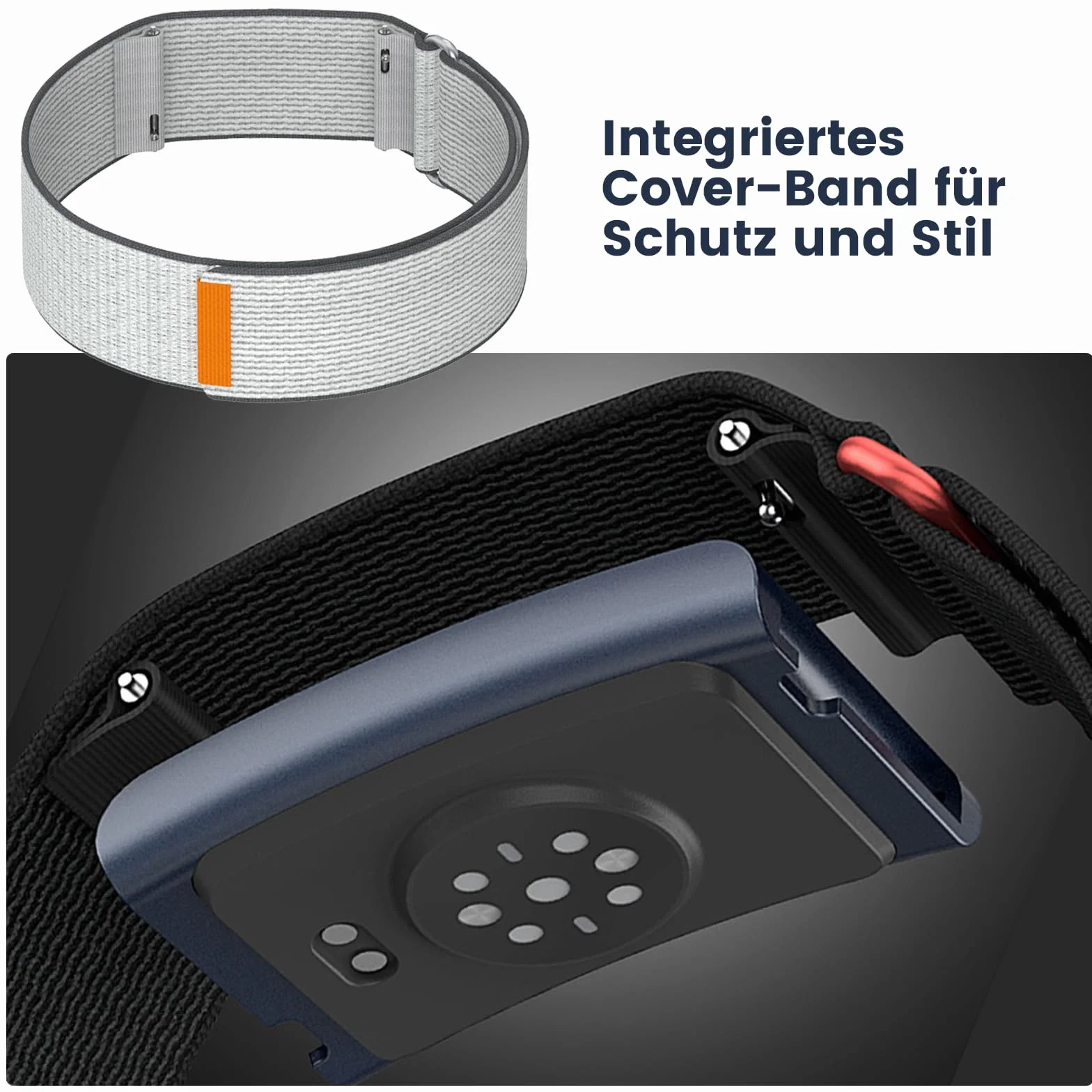 SimpleThings Bransoletka do Amazfit Helio Strap – elastyczny pasek nylonowy, regulowana, sportowa opaska do zegarka, kompatybilna z Zepp Amazfit Helio Strap Fitness Tracker