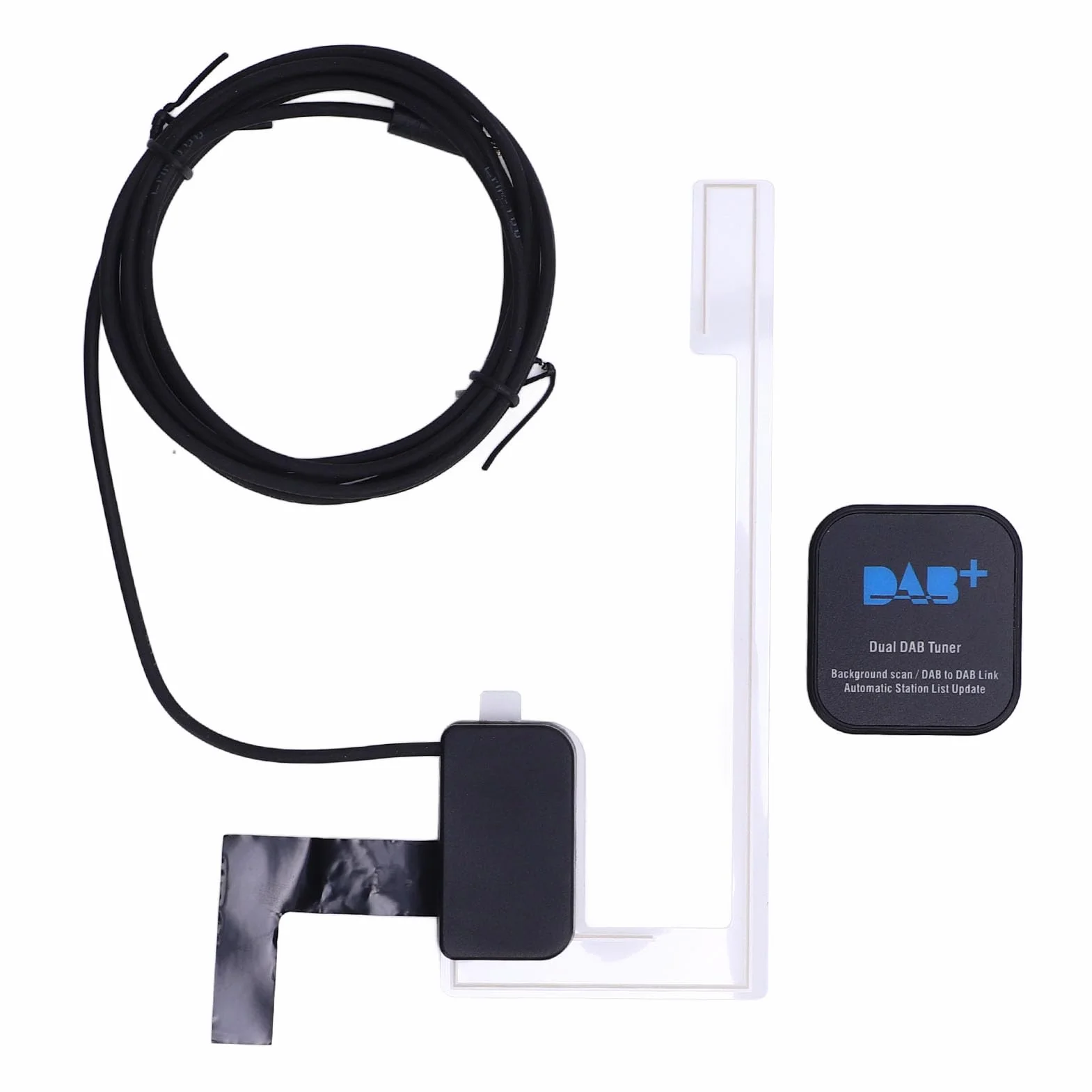 Fabater Tuner Radiowy DAB, łatwa Instalacja, Cyfrowa Skrzynka Transmisyjna z anteną, Adapter USB Typu Plug and Play dla Posiadaczy Radia Samochodowego