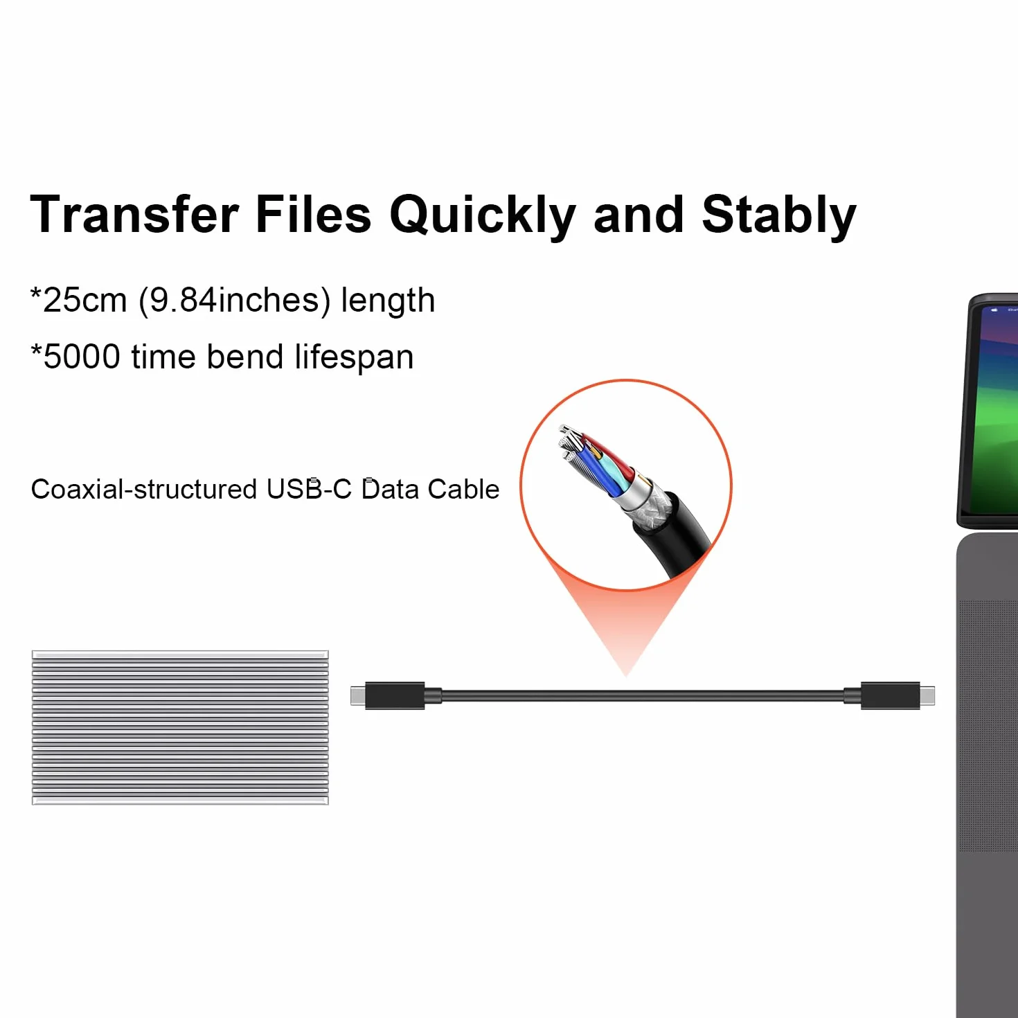 Qwiizlab Zewnętrzna obudowa SSD bez wentylatora 40 Gbit/s USB 4 Thunderbolt z aluminiową obudową radiatora, obsługuje M.2 NVMe PCIe SSD do 8 TB (nie wchodzi w zakres dostawy) (ES40UR (srebrny)