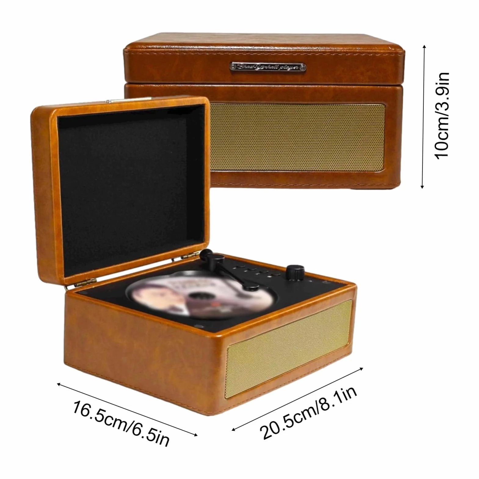 Odtwarzacz CD, Odtwarzacz Retro CD Odtwarzacz Vintage CD Odtwarzanie Z Dysku USB Z możliwością Wkładania Płyty w Kształcie Tacy dla Entuzjastów Muzyki i Kolekcjonerów (Khaki)