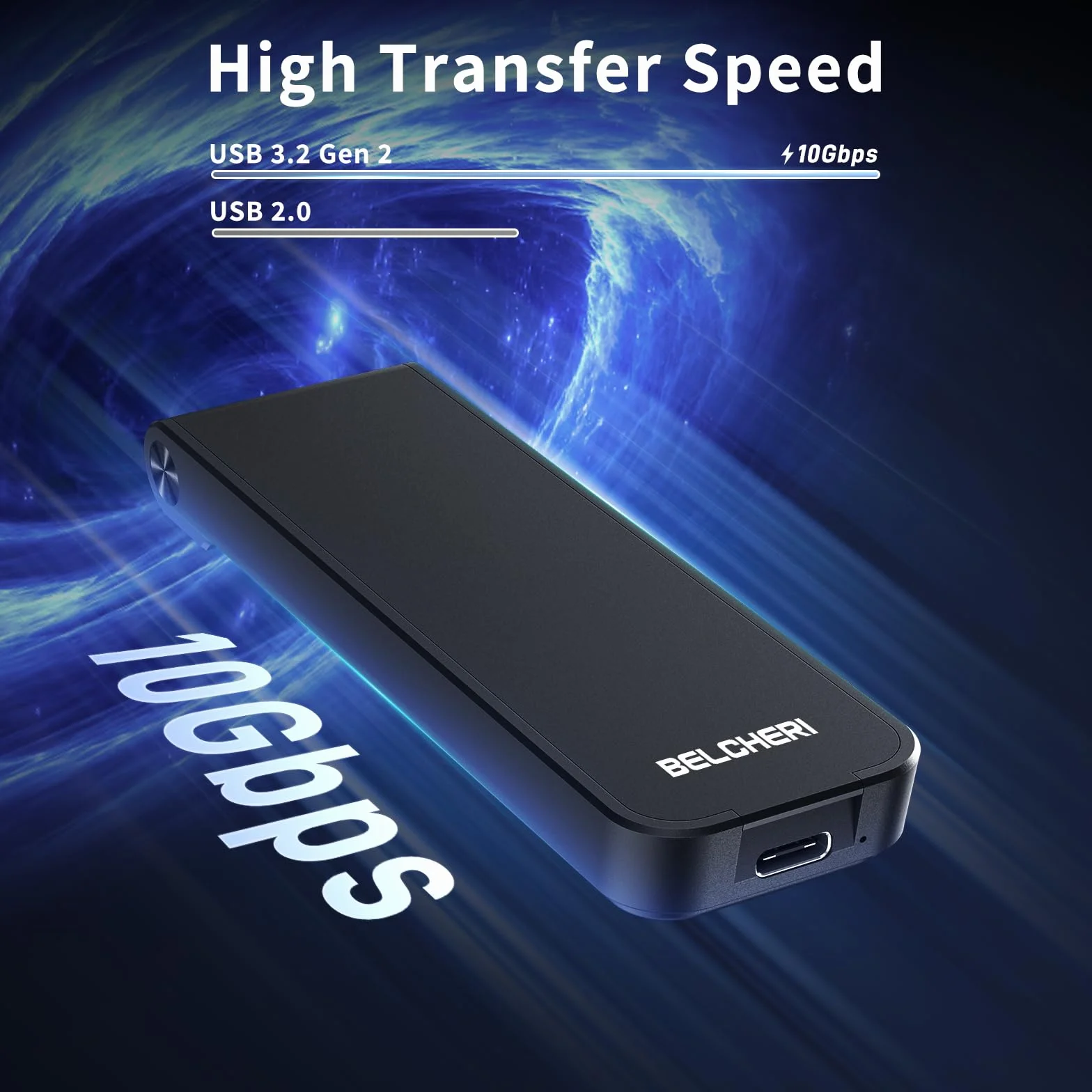 Obudowa M.2 NVMe SSD, adapter USB 3.2 Gen 2 10 Gbps, konstrukcja w stylu sandwich, instalacja bez użycia narzędzi, obsługuje UASP i Trim, niekompatybilna z dyskiem SSD M.2 SATA