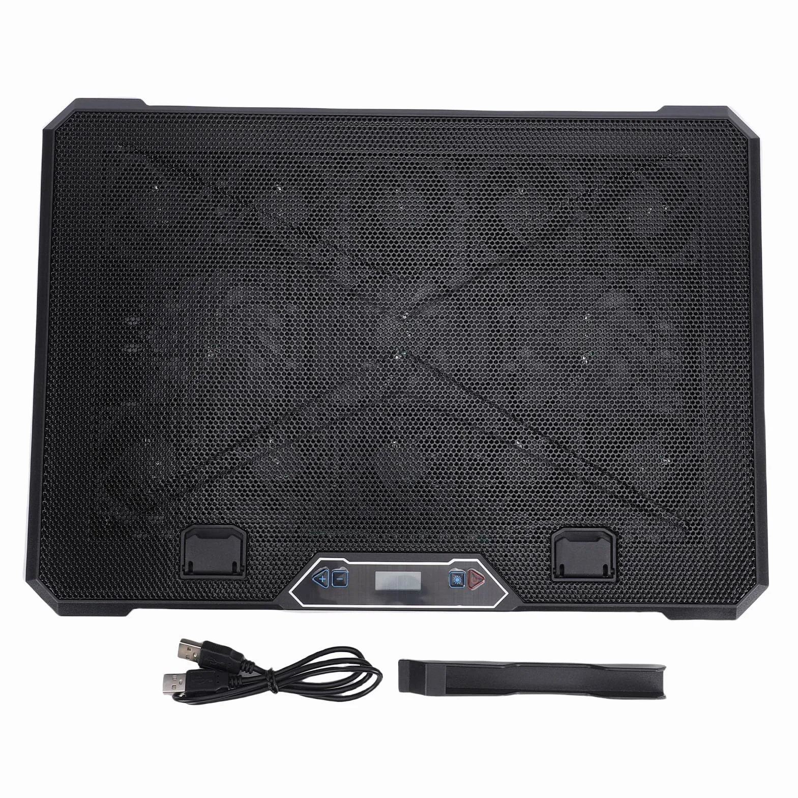 Annadue Podkładka Chłodząca do Laptopa do Gier z Wydajnymi Wentylatorami Turbo 13/14, Regulowana Podstawa na 8 Poziomach Laptopów 12-19 Cali z Adapterem 3C i 2 Portami USB (14 fanów)